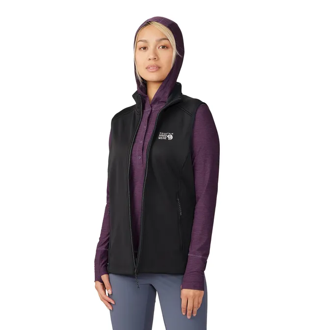mountain-hardwear-sendura-vest-women-s-slim-fit-stretch-fleece-vest-with-brushed image 1