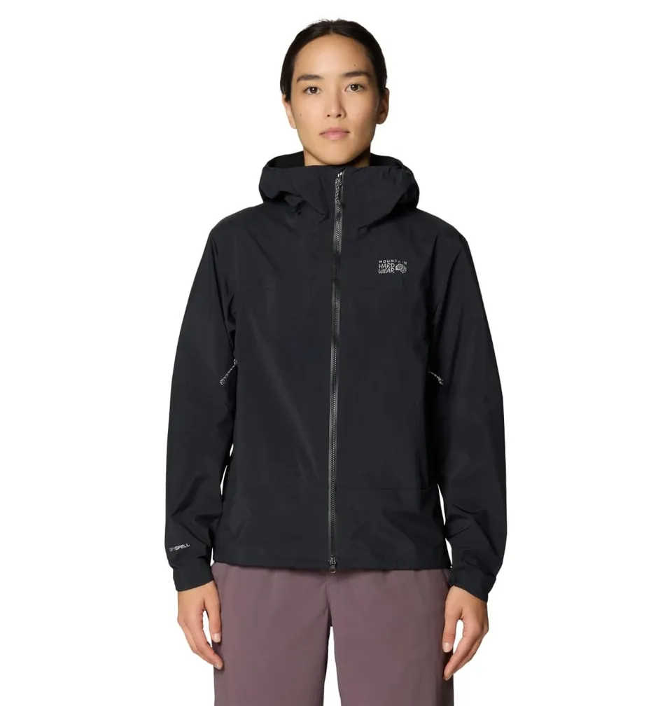 mountain-hardwear-women-s-cloud-cipher-hooded-jacket-3-layer-waterproof-rain-jac image 1