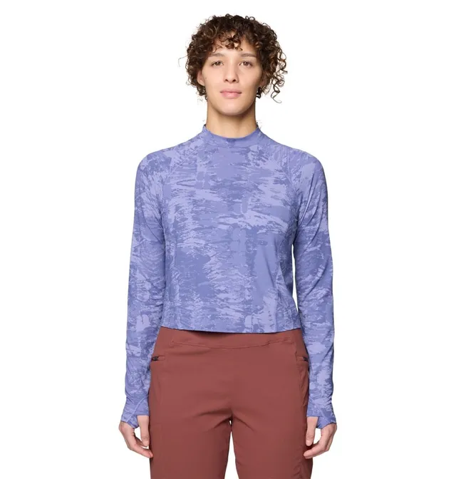 mountain-hardwear-crater-lake-long-sleeve-crop-upf-50-sun-shirt-with-mock-neck-a image 1