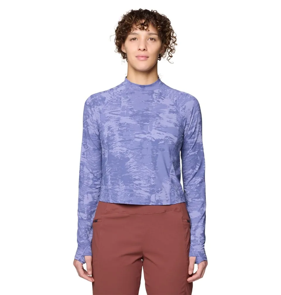 mountain-hardwear-crater-lake-long-sleeve-crop-upf-50-sun-shirt-with-mock-neck-a image 1
