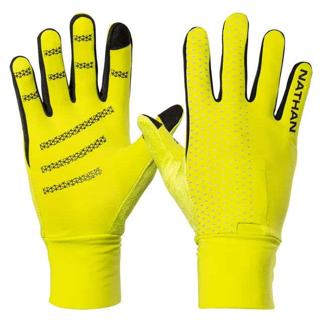 nathan-reflective-running-gloves-with-touchscreen-fingers-and-strobe-light-pocke image 1