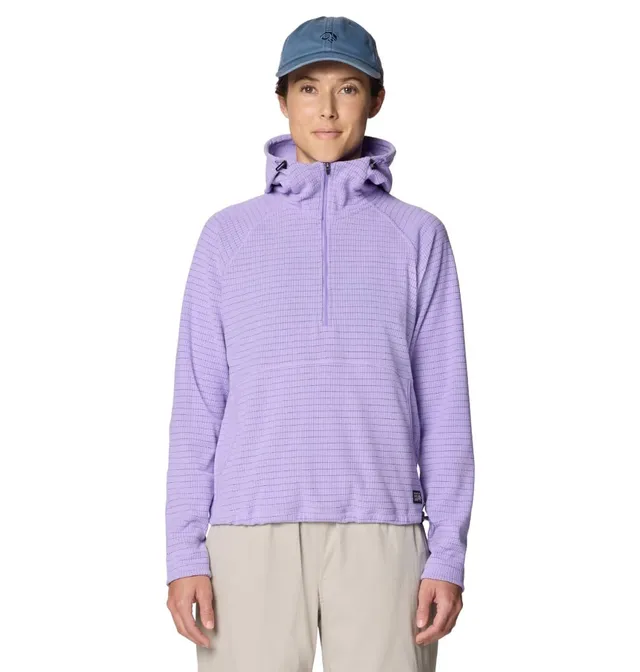 mountain-hardwear-summit-grid-1-2-zip-lightweight-fleece-midlayer-for-backpackin image 1