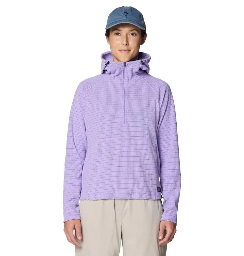 mountain-hardwear-summit-grid-1-2-zip-lightweight-fleece-midlayer-for-backpackin image 1