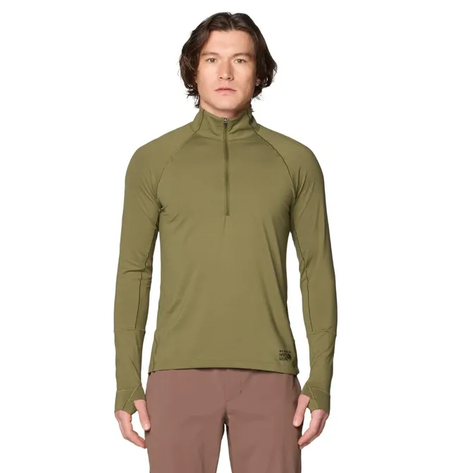 mountain-hardwear-butter-up-long-sleeve-1-2-zip-buttery-soft-moisture-wicking-od image 1