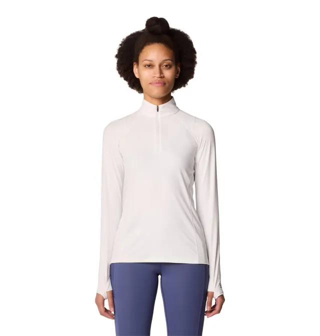 mountain-hardwear-crater-lake-1-2-zip-women-s-grid-fleece-mid-layer-with-scuba-h image 1
