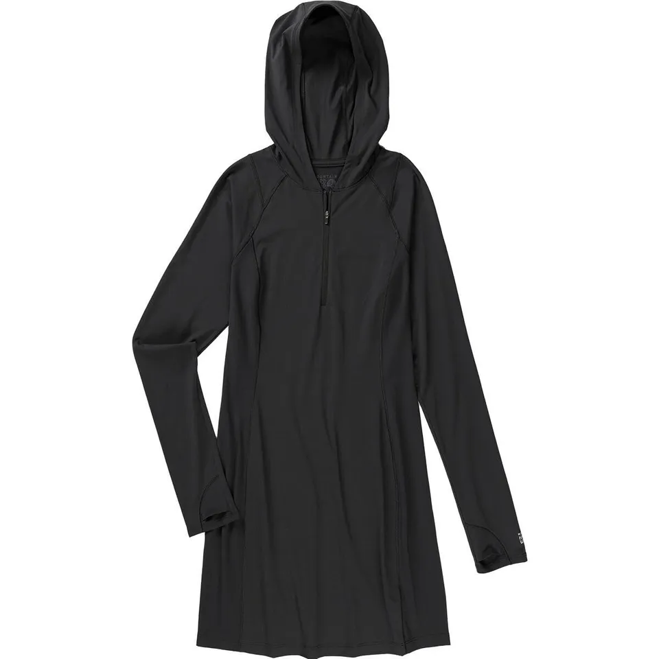 mountain-hardwear-crater-lake-dress-women-s-upf-50-sun-hooded-half-zip-dress image 1