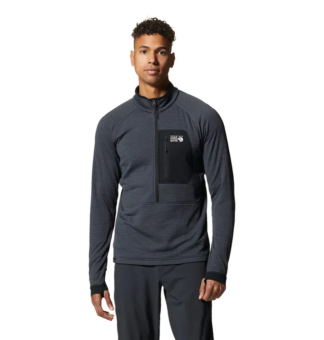 mountain-hardwear-polartec-power-grid-half-zip-jacket-men-s-recycled-grid-fleece image 1