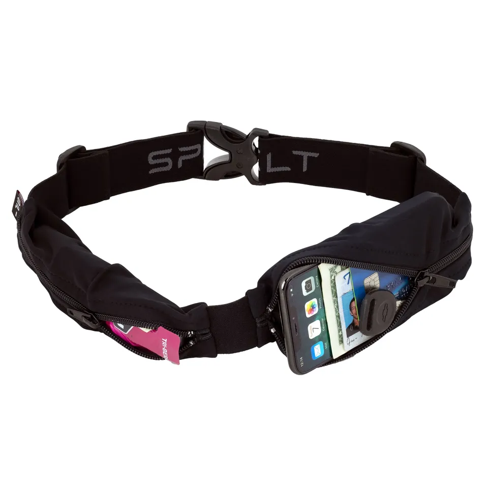spibelt-dual-pocket-pro-running-belt-two-expandable-pockets-wide-band image 1