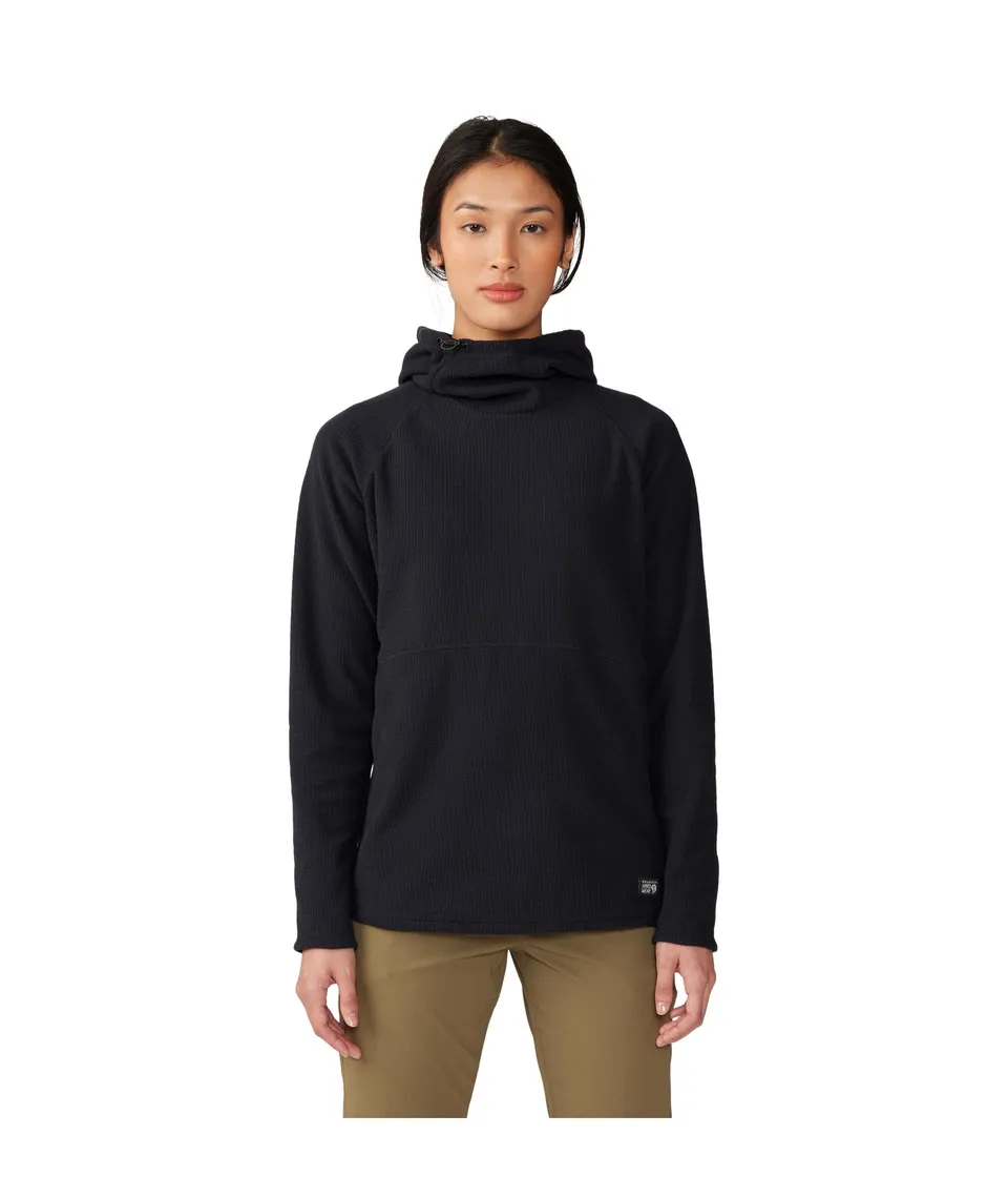 mountain-hardwear-summit-grid-tunic-hoodie-half-zip-fleece-mid-layer-with-scuba- image 1