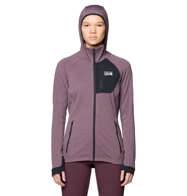 mountain-hardwear-polartec-power-grid-full-zip-hoody-technical-fleece-midlayer-h image 1