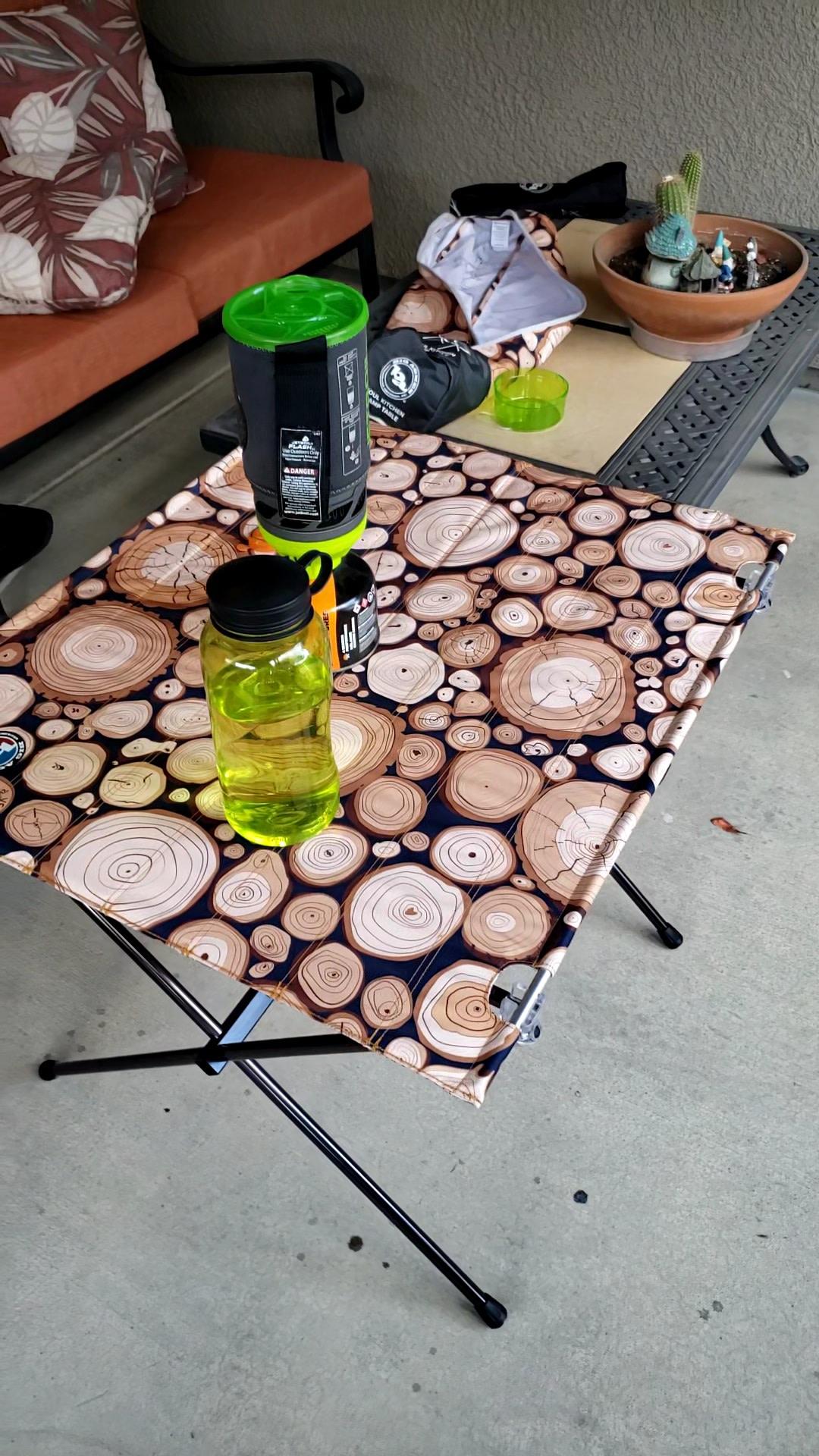 Finally a real table at camp