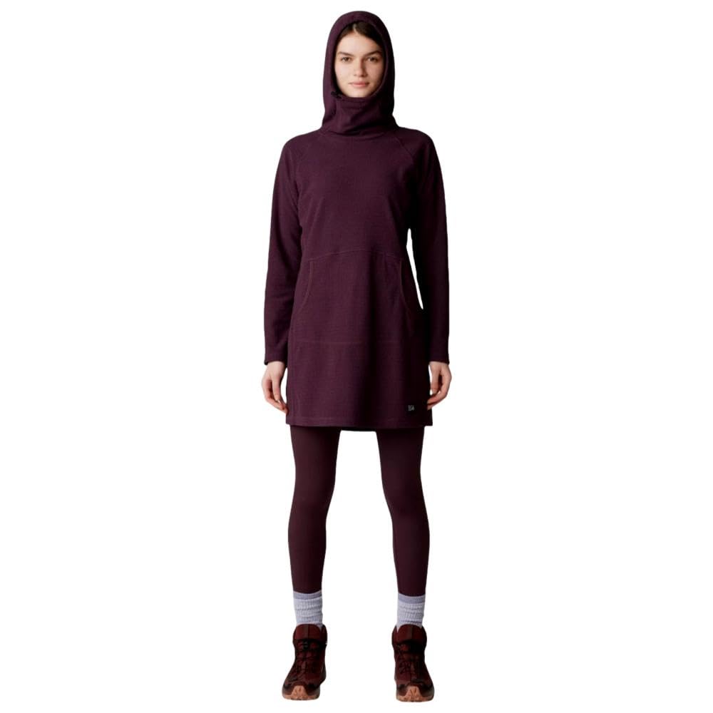 mountain-hardwear-women-s-summit-grid-fleece-dress-hooded-lightweight-layering-d image 7