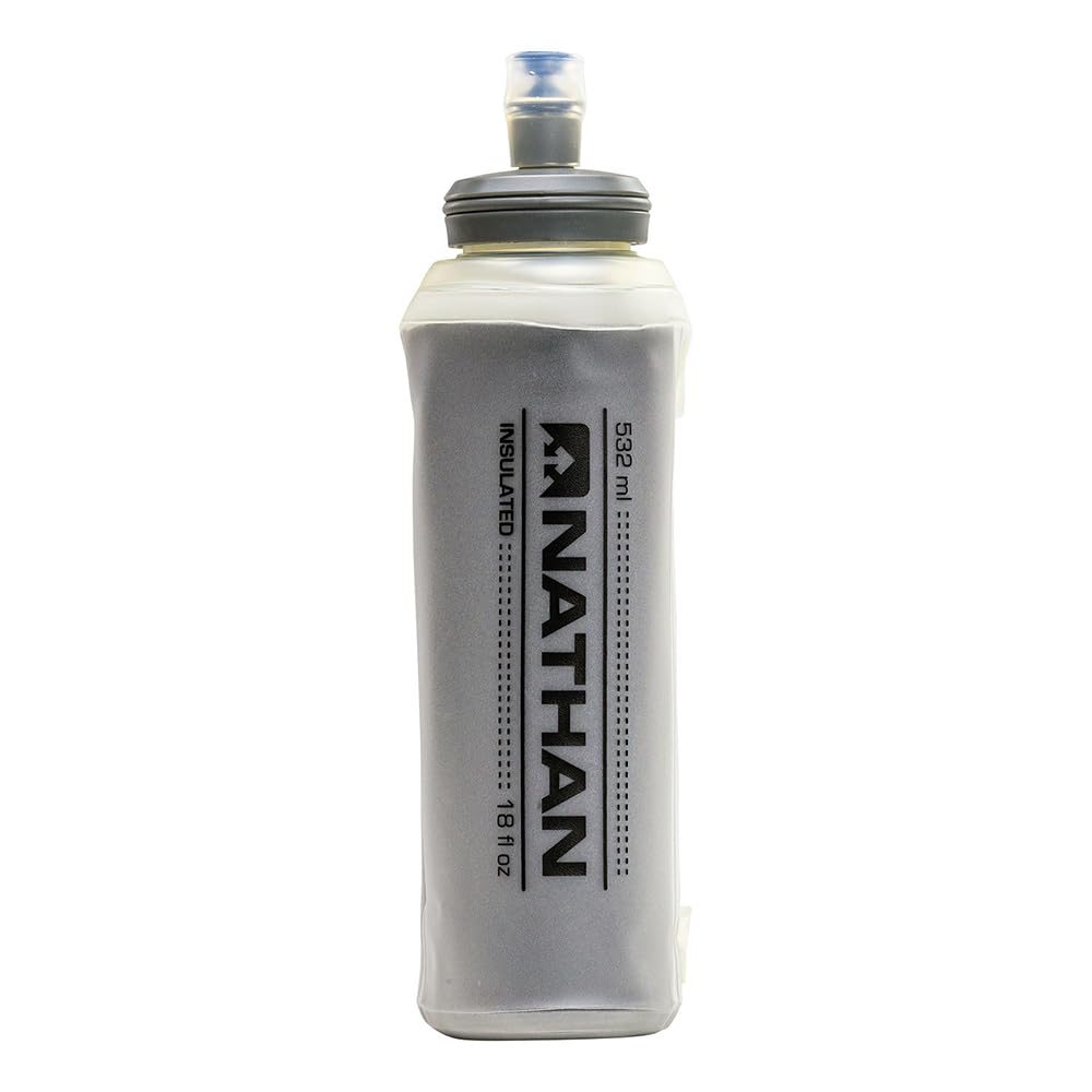 nathan-18oz-insulated-soft-flask-collapsible-running-water-bottle-with-bite-valv image 1