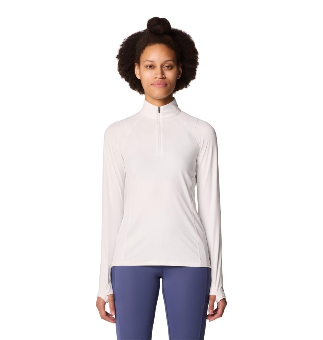 mountain-hardwear-crater-lake-1-2-zip-women-s-grid-fleece-mid-layer-with-scuba-h image 1
