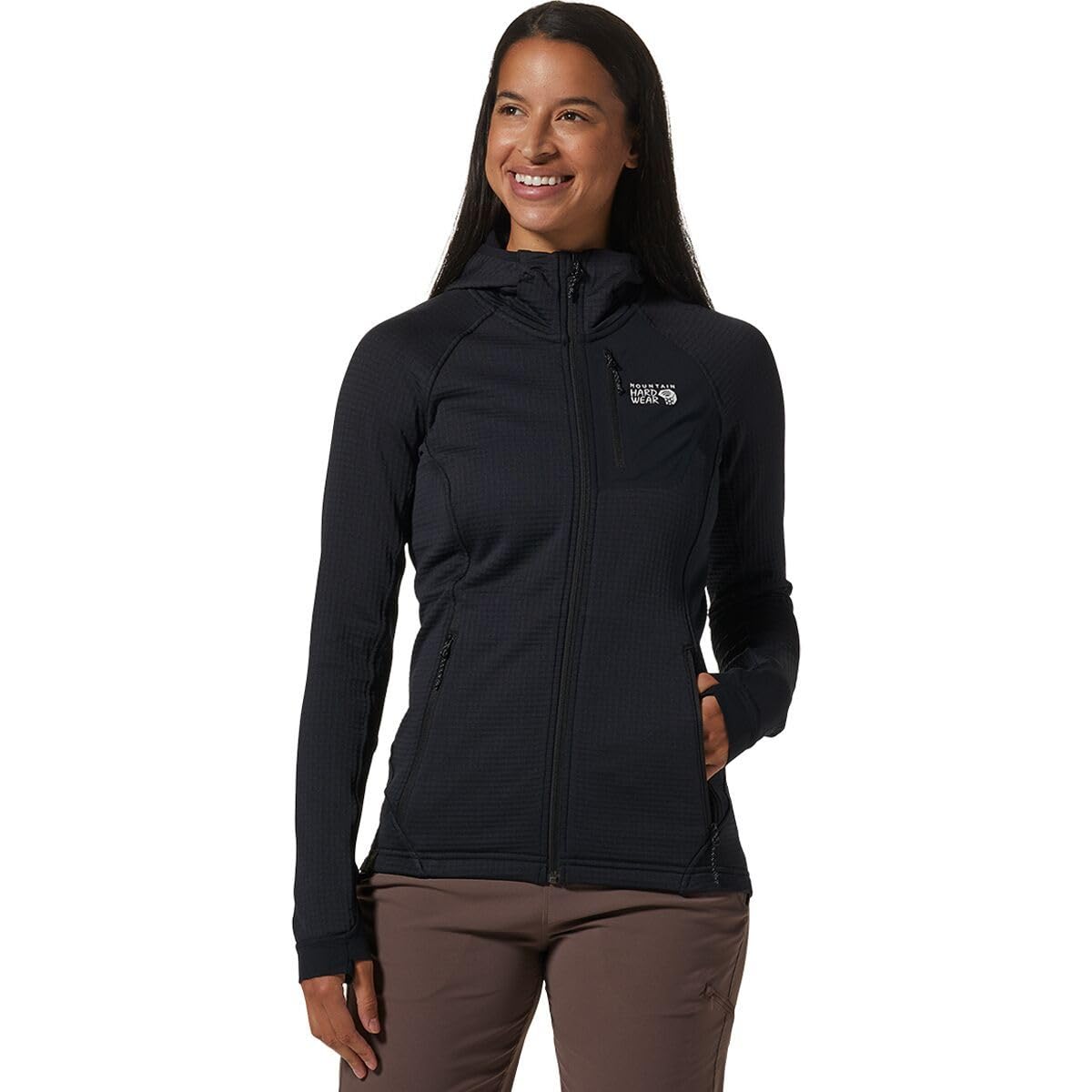 mountain-hardwear-polartec-power-grid-full-zip-hoody-technical-fleece-midlayer-h image 7