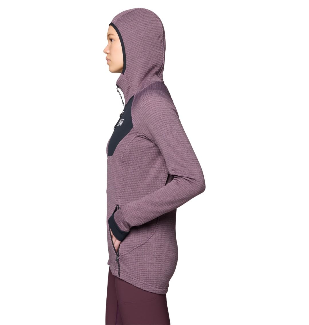 mountain-hardwear-polartec-power-grid-full-zip-hoody-technical-fleece-midlayer-h image 4