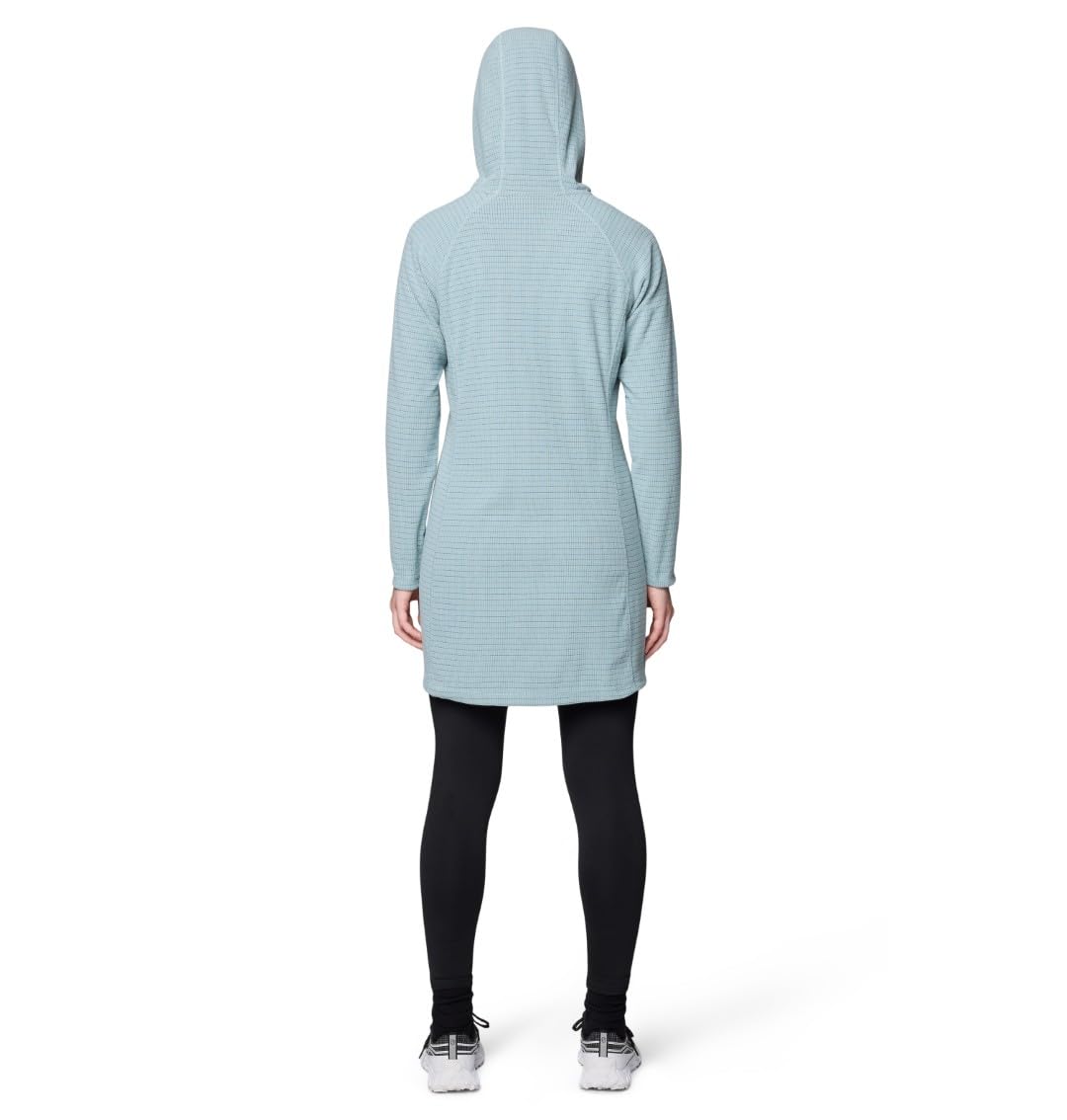 mountain-hardwear-women-s-summit-grid-fleece-dress-hooded-lightweight-layering-d image 2
