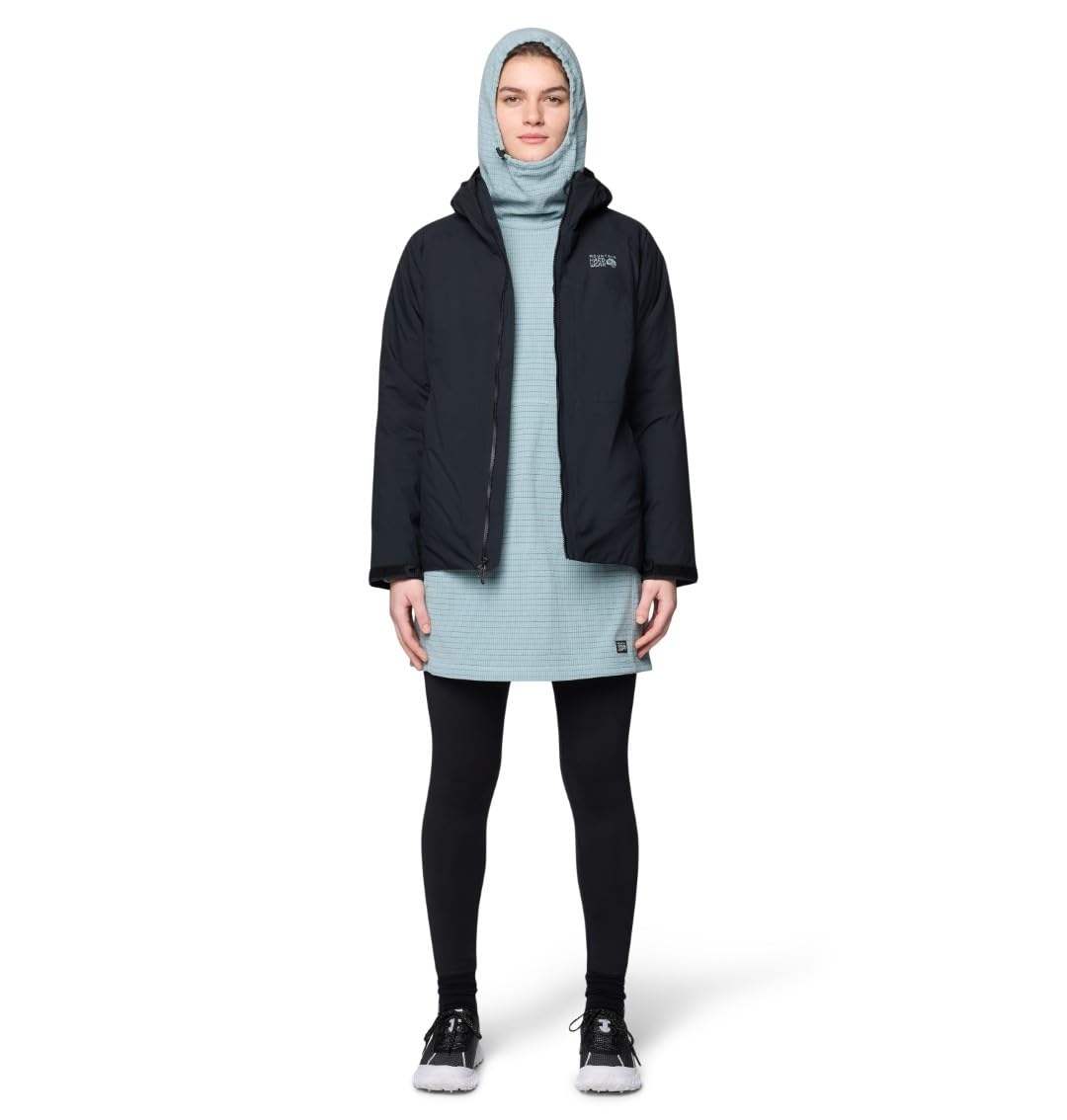 mountain-hardwear-women-s-summit-grid-fleece-dress-hooded-lightweight-layering-d image 5