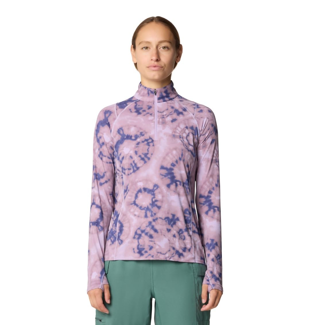 mountain-hardwear-crater-lake-1-2-zip-women-s-grid-fleece-mid-layer-with-scuba-h image 7