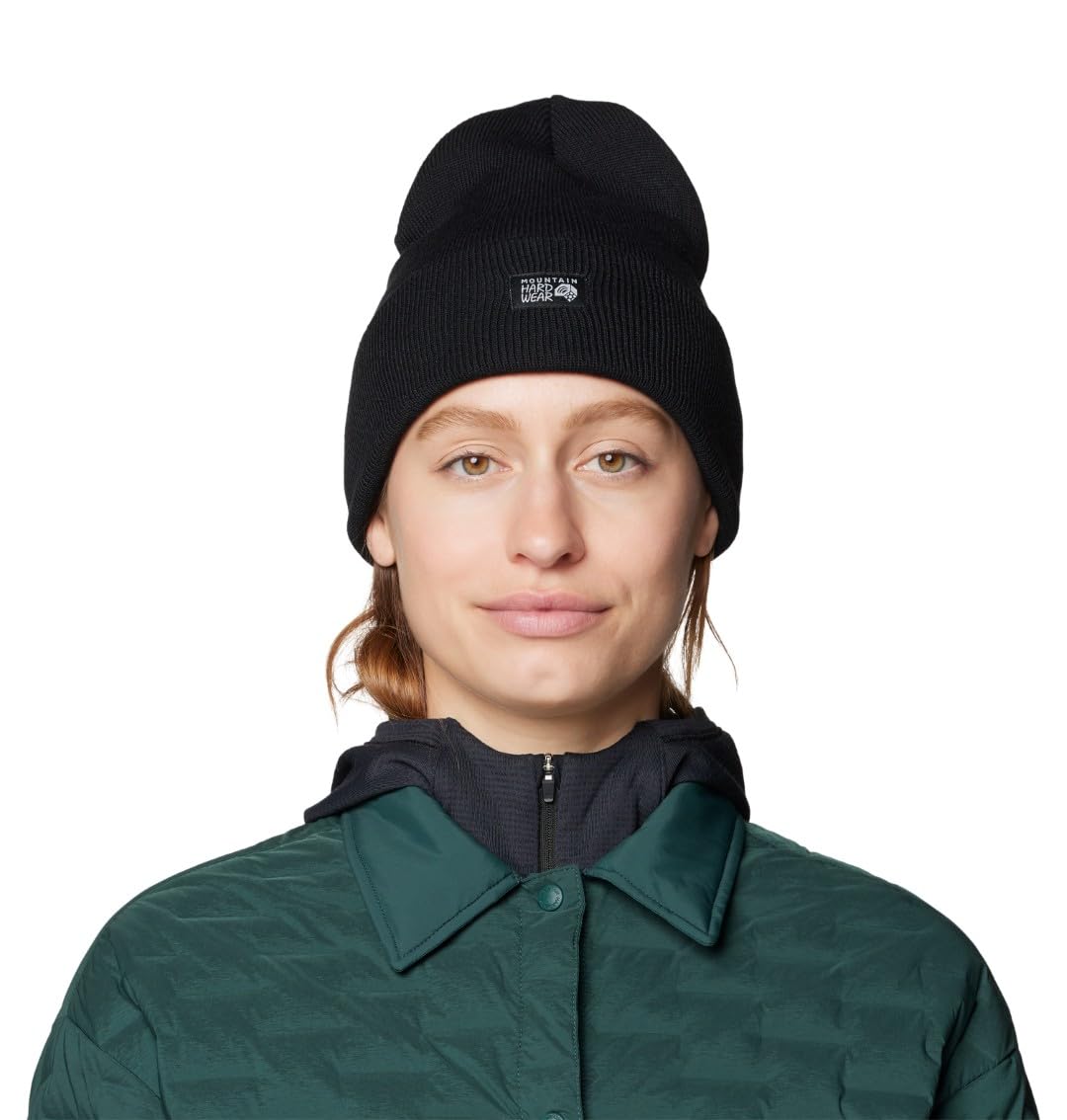 mountain-hardwear-town-square-beanie-unisex-recycled-poly-knit-cuffed-winter-bea image 4