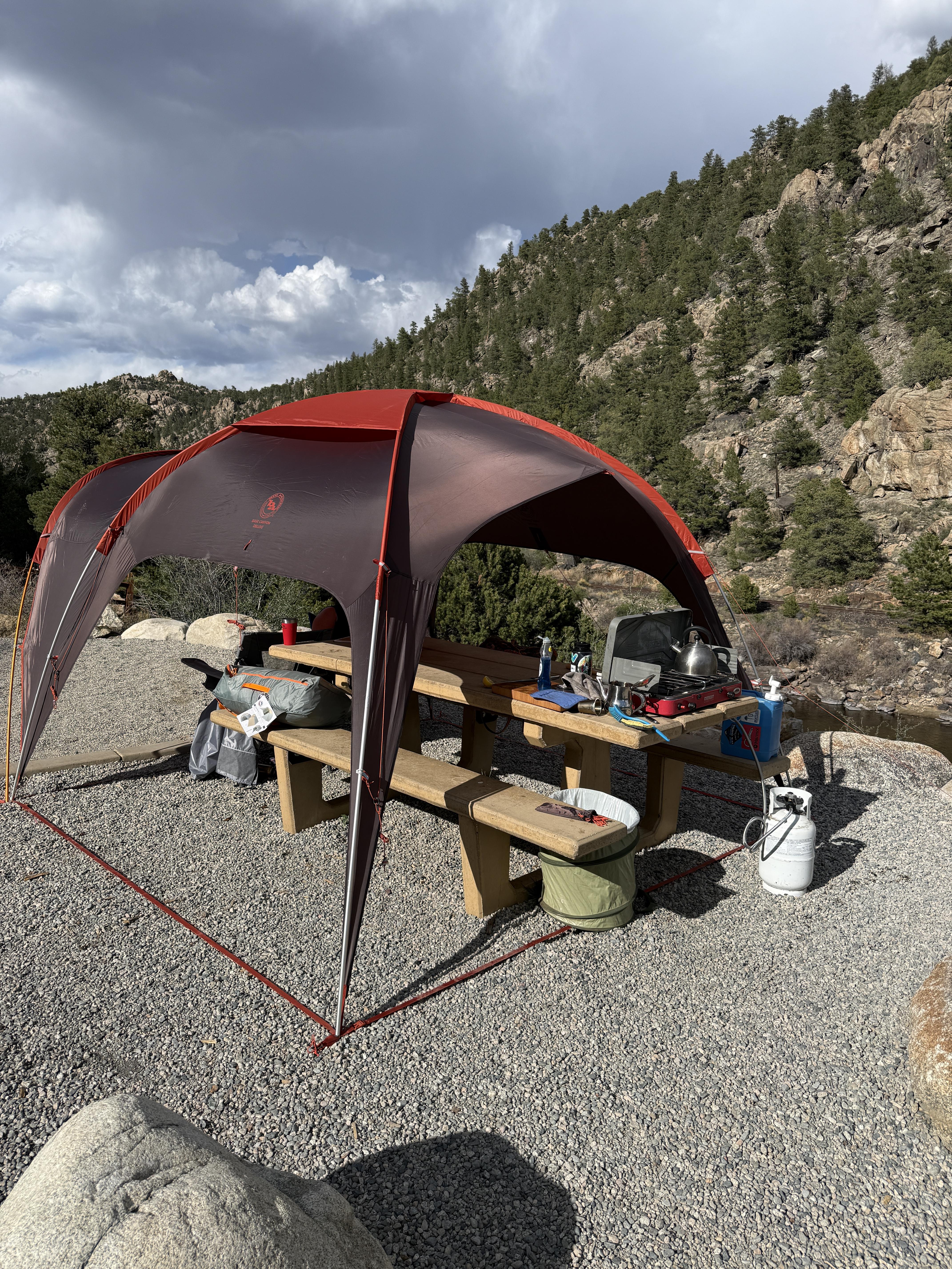 Covers the whole picnic table