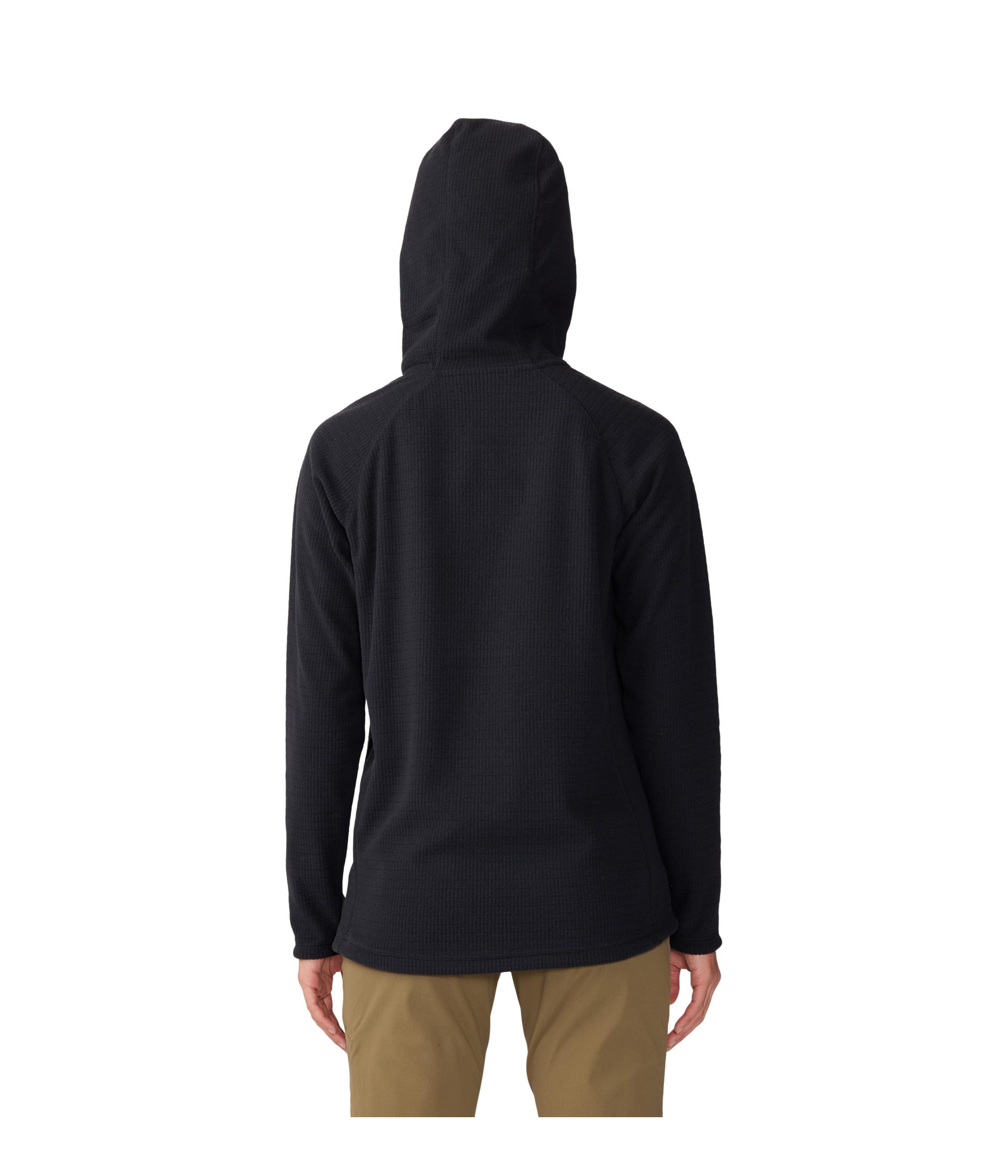 mountain-hardwear-summit-grid-tunic-hoodie-half-zip-fleece-mid-layer-with-scuba- image 4