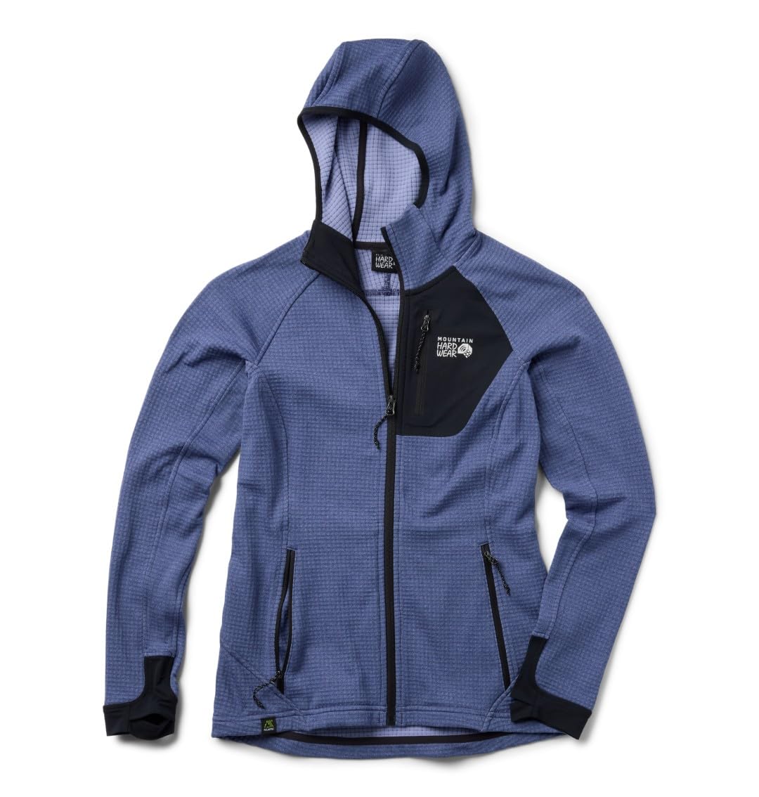 mountain-hardwear-polartec-power-grid-full-zip-hoody-technical-fleece-midlayer-h image 8