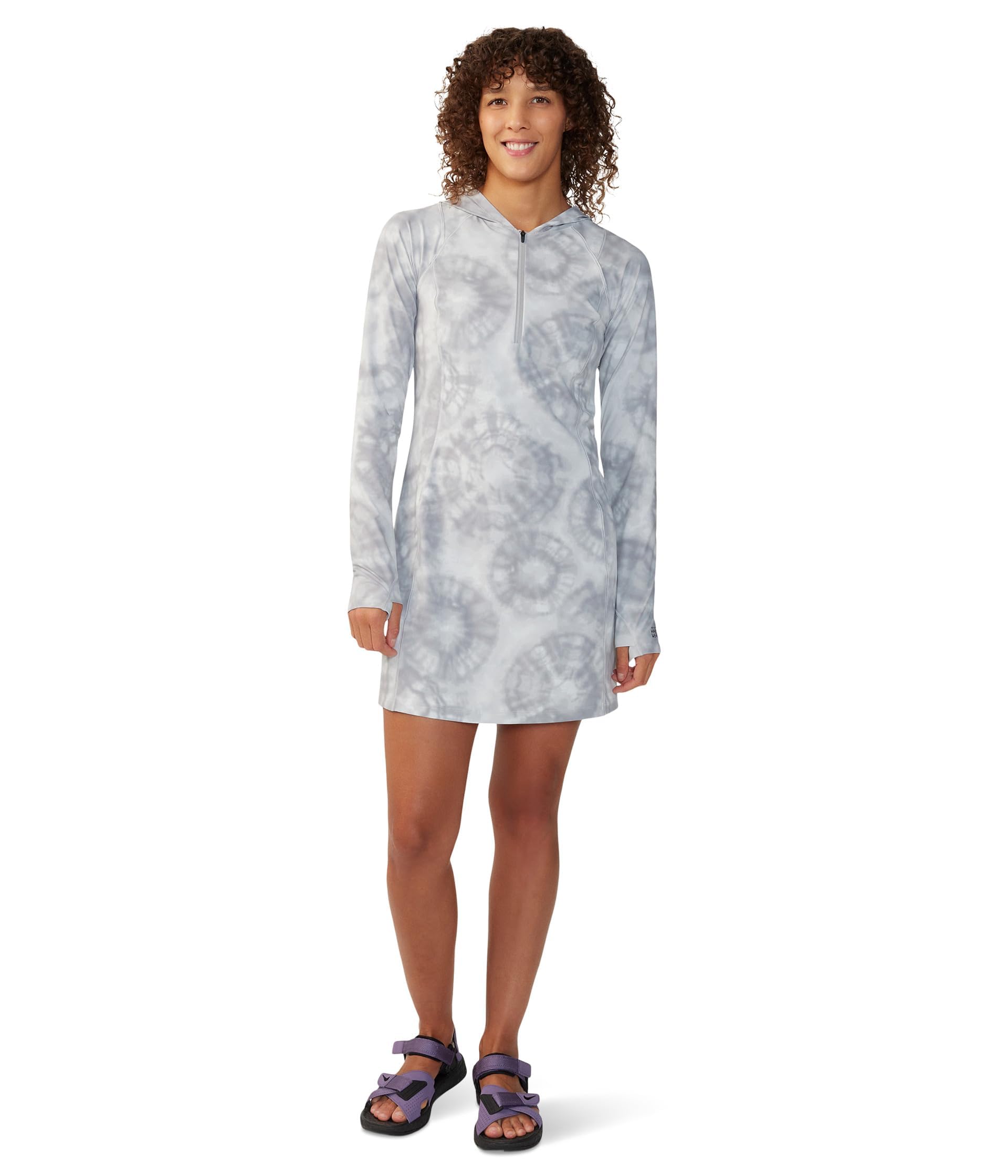 mountain-hardwear-crater-lake-dress-women-s-upf-50-sun-hooded-half-zip-dress image 8