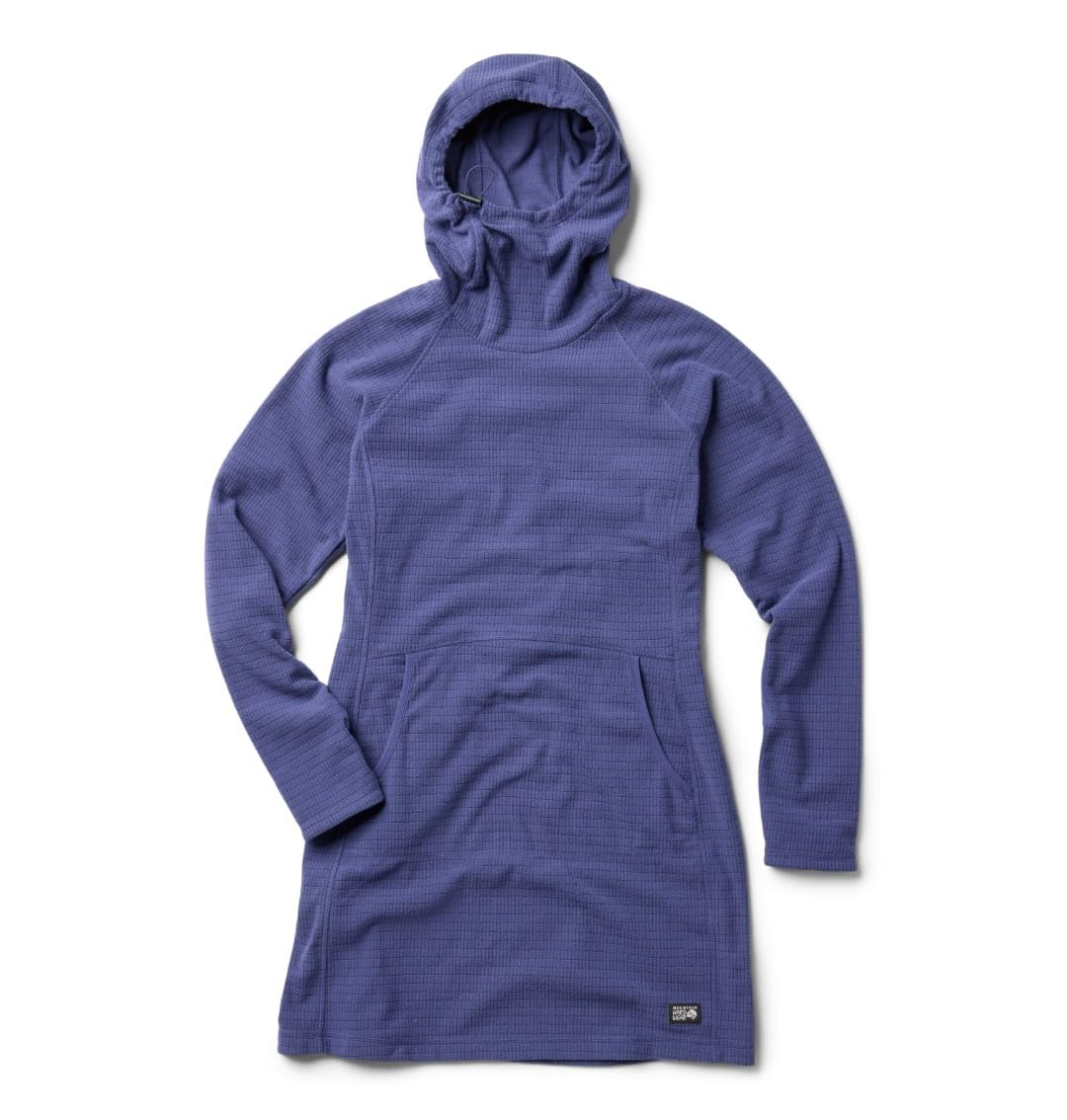 mountain-hardwear-women-s-summit-grid-fleece-dress-hooded-lightweight-layering-d image 8