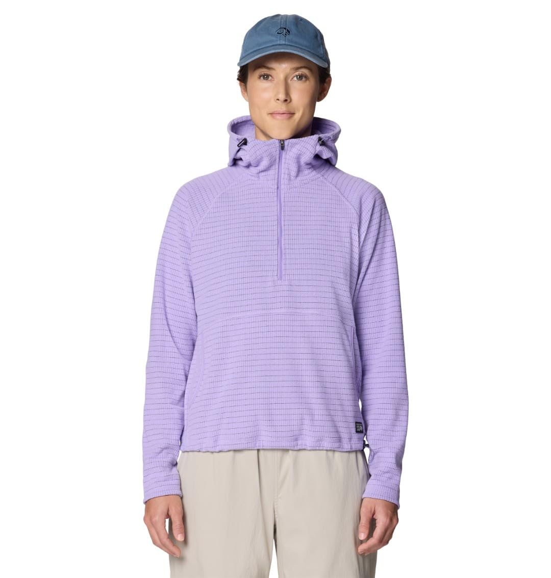 mountain-hardwear-summit-grid-1-2-zip-lightweight-fleece-midlayer-for-backpackin image 1