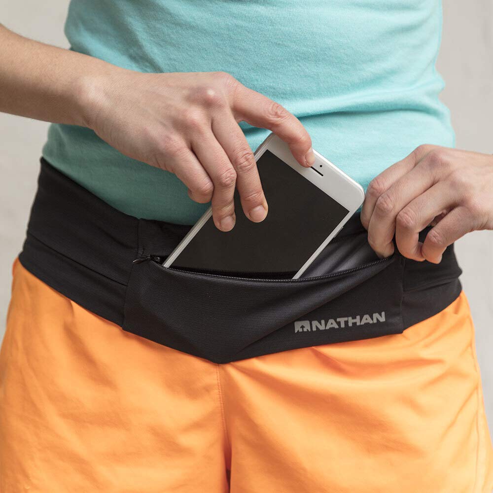 nathan-zipster-bounce-free-running-belt-waist-pack-for-men-and-women-2-zippered- image 2