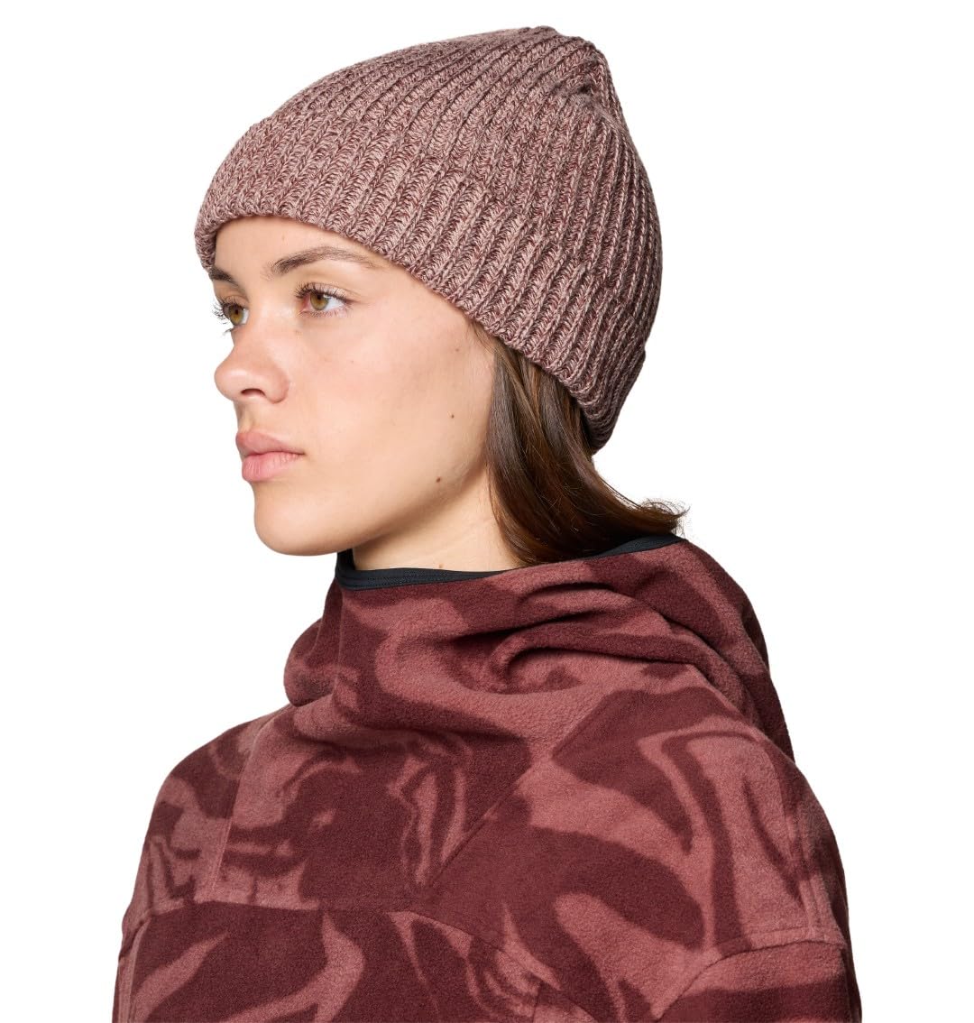 mountain-hardwear-lone-pine-beanie-double-layer-recycled-wool-fold-over-winter-h image 6