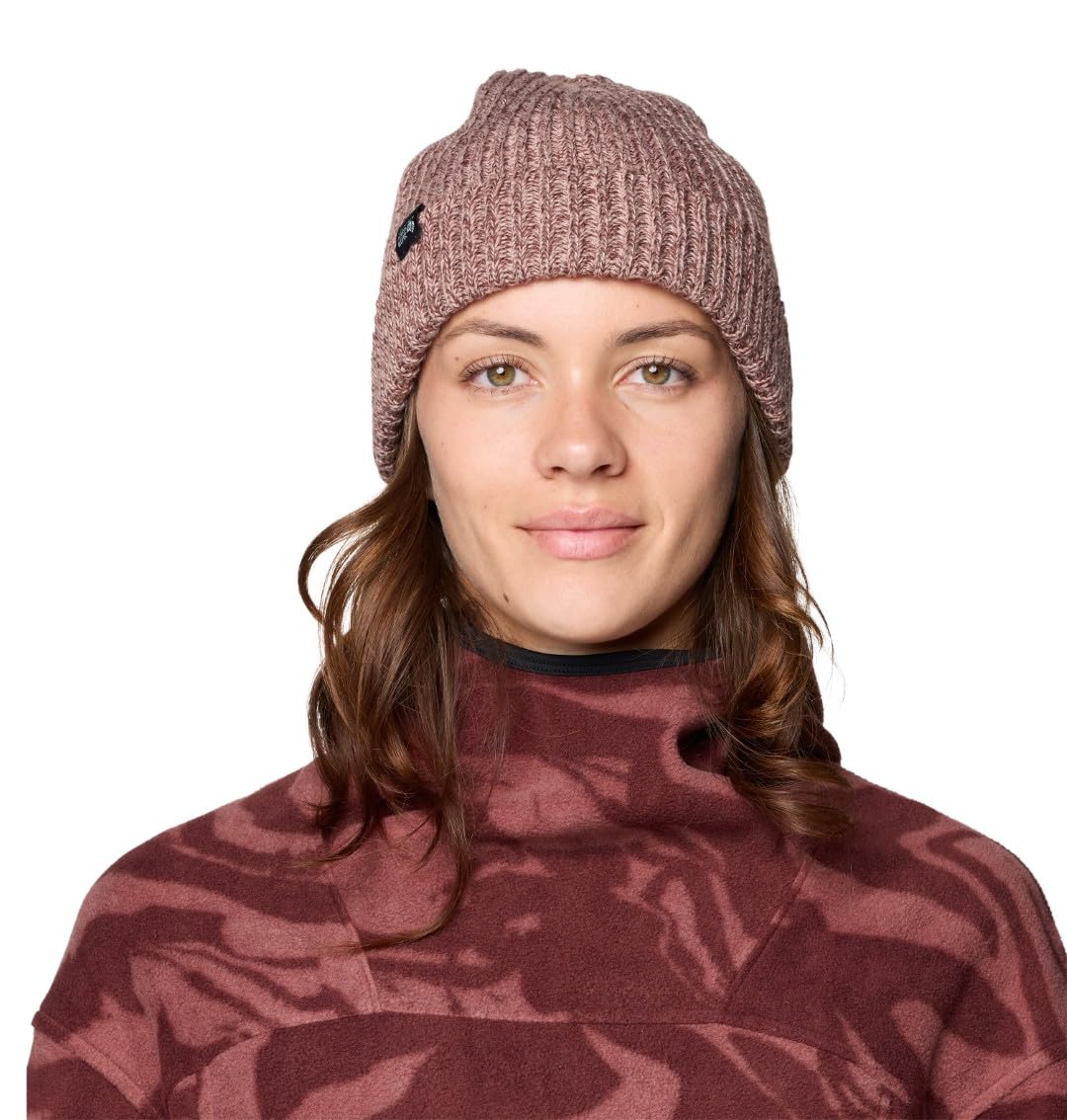 mountain-hardwear-lone-pine-beanie-double-layer-recycled-wool-fold-over-winter-h image 4
