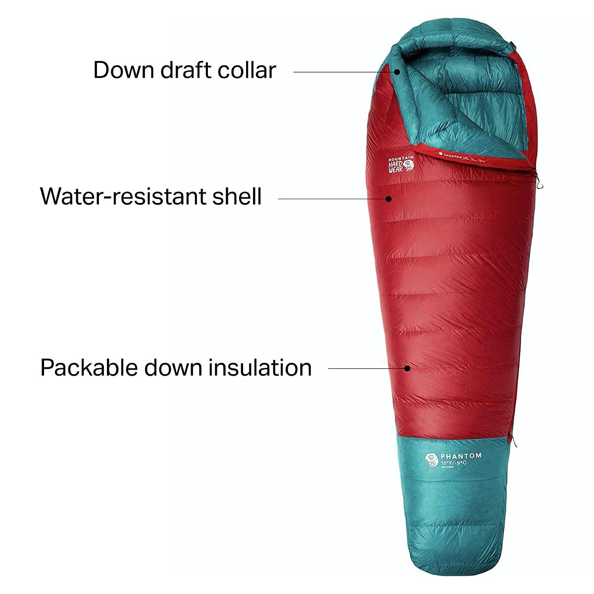 mountain-hardwear-phantom-15f-9c-long-sleeping-bag-alpine-red-850-fill-down-mumm image 4