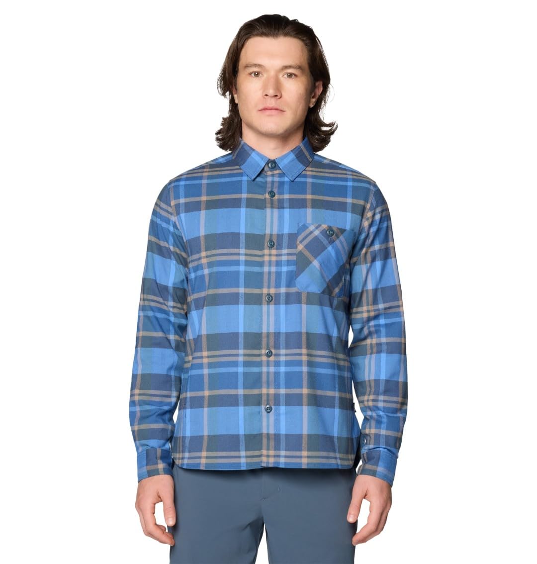 mountain-hardwear-voyager-one-men-s-long-sleeve-flannel-shirt-recycled-stretch-f image 6
