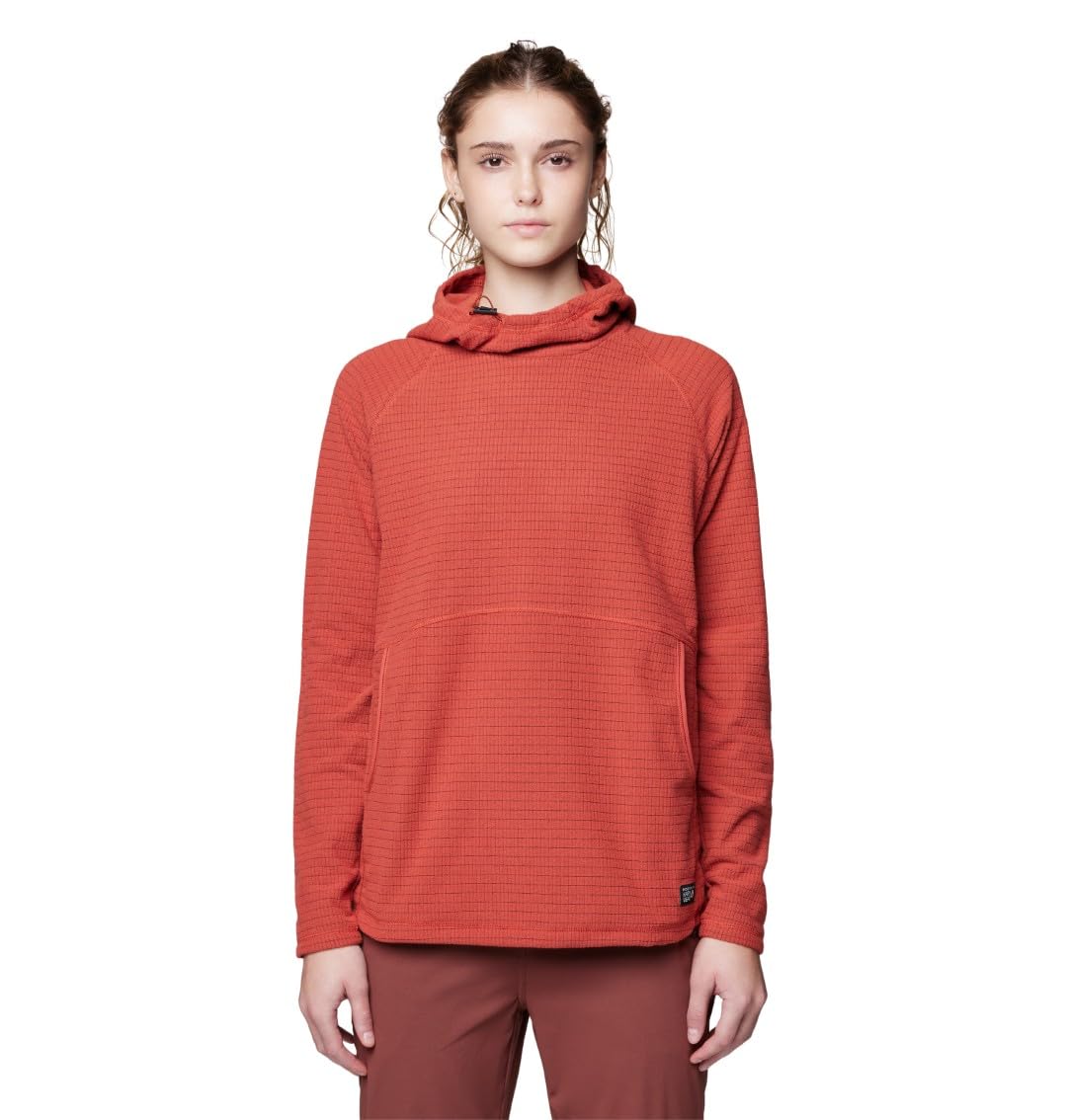 mountain-hardwear-summit-grid-tunic-hoodie-half-zip-fleece-mid-layer-with-scuba- image 8