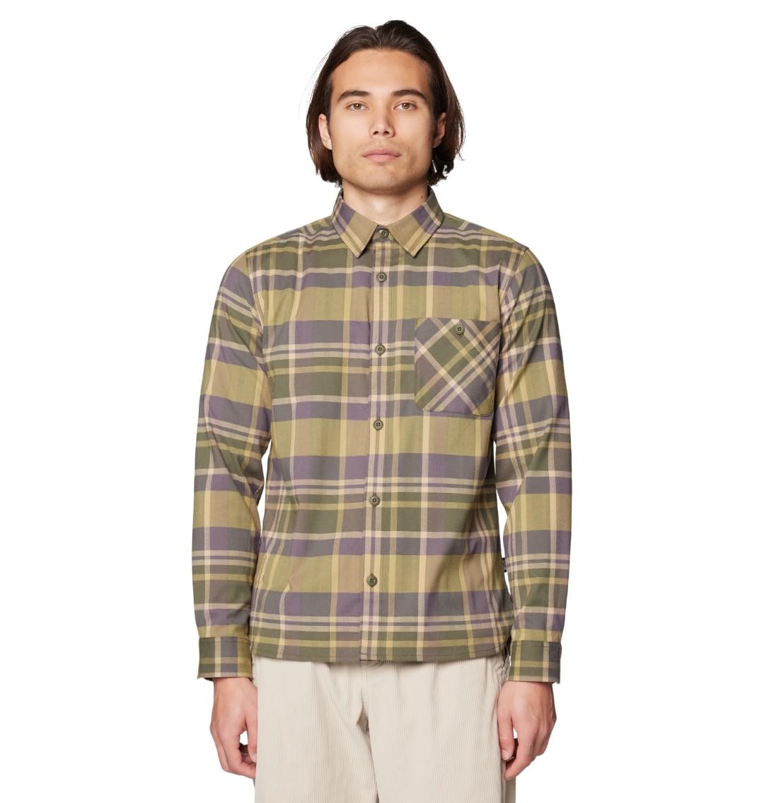 mountain-hardwear-voyager-one-men-s-long-sleeve-flannel-shirt-recycled-stretch-f image 5