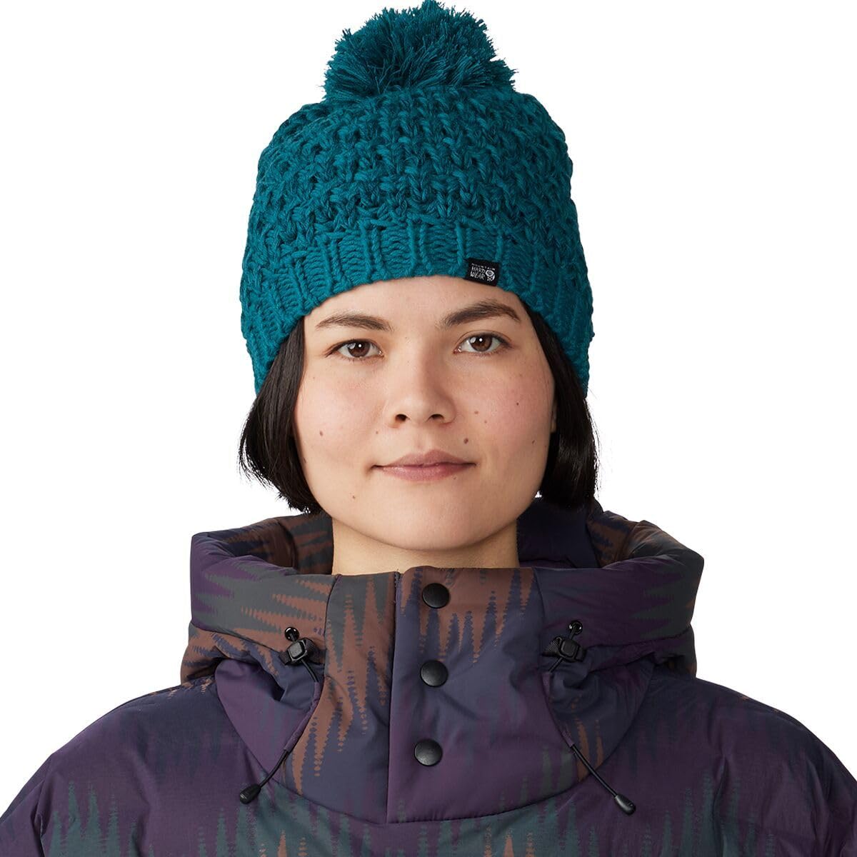 mountain-hardwear-women-s-snow-capped-beanie-pom-pom-winter-knit-hat image 8