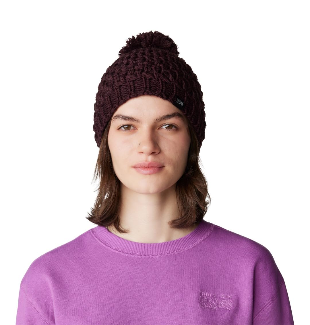 mountain-hardwear-women-s-snow-capped-beanie-pom-pom-winter-knit-hat image 7