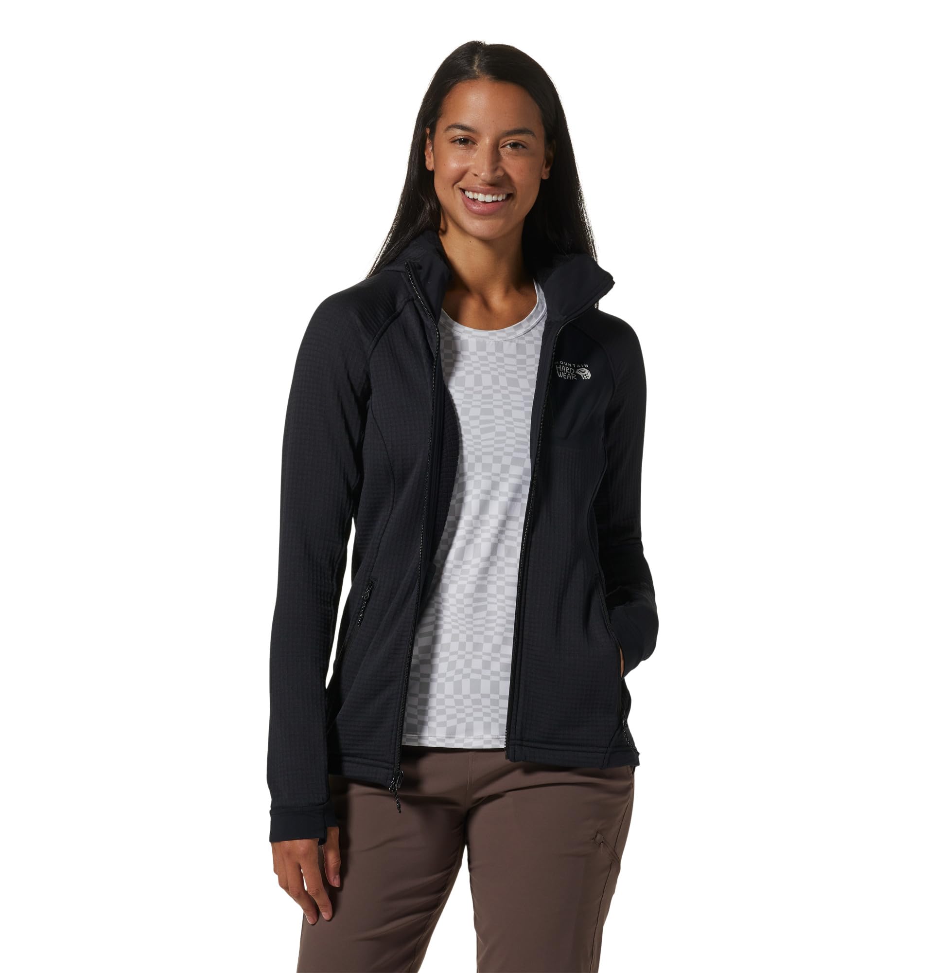 mountain-hardwear-women-s-polartec-power-grid-full-zip-hoody image 6