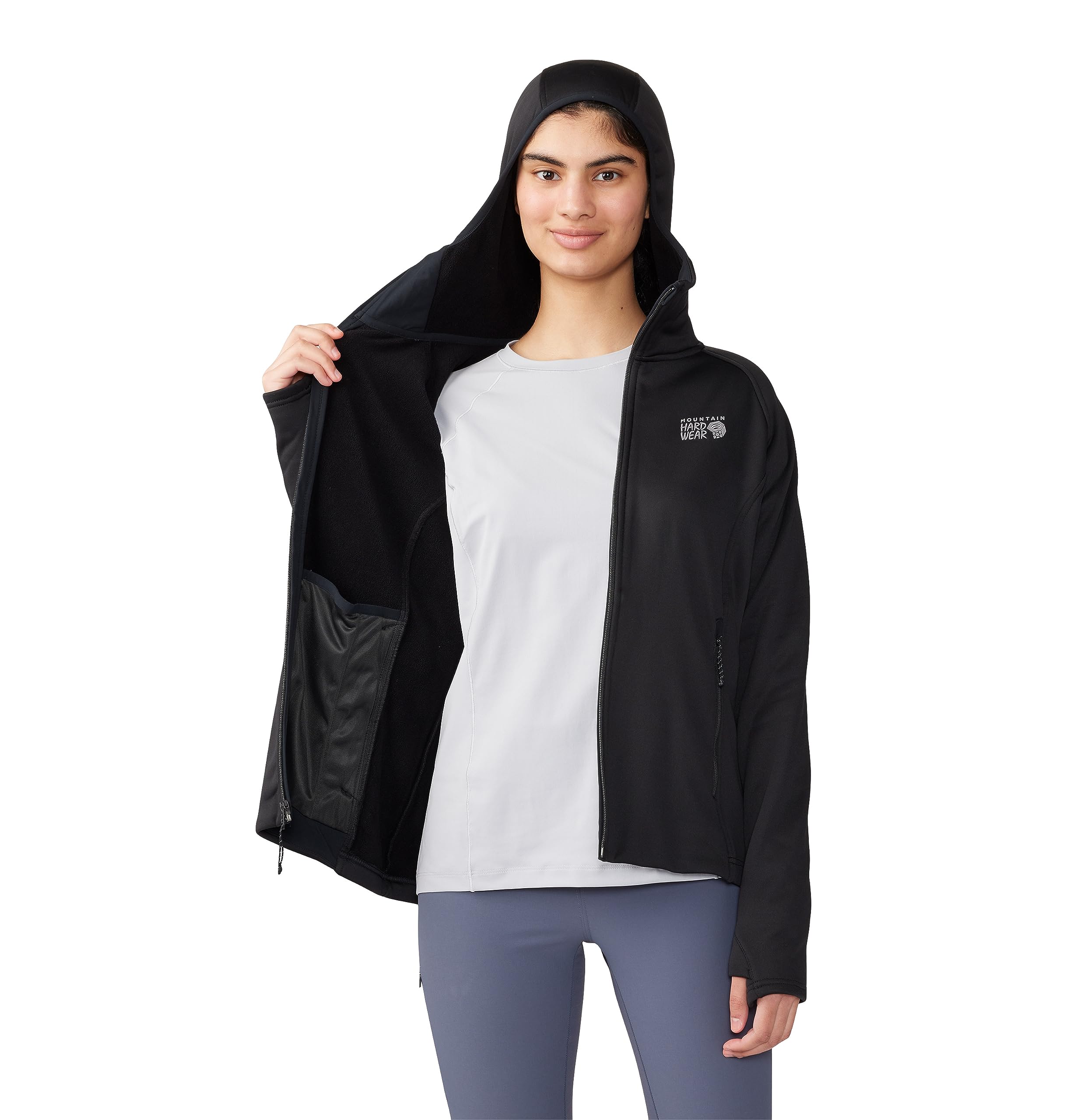 mountain-hardwear-sendura-hoodie-slim-fit-stretch-fleece-hoodie-with-brushed-bac image 6