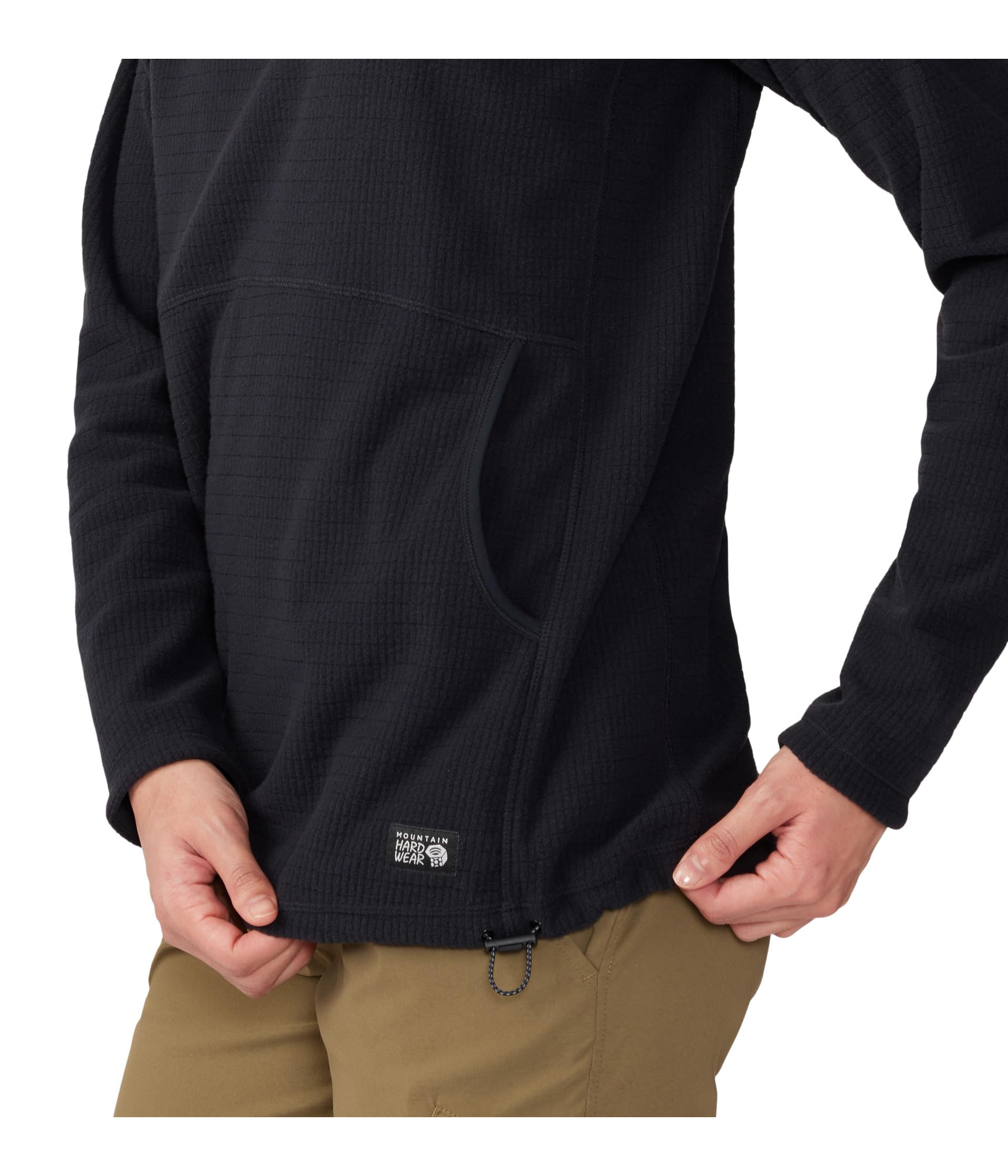 mountain-hardwear-summit-grid-tunic-hoodie-half-zip-fleece-mid-layer-with-scuba- image 6