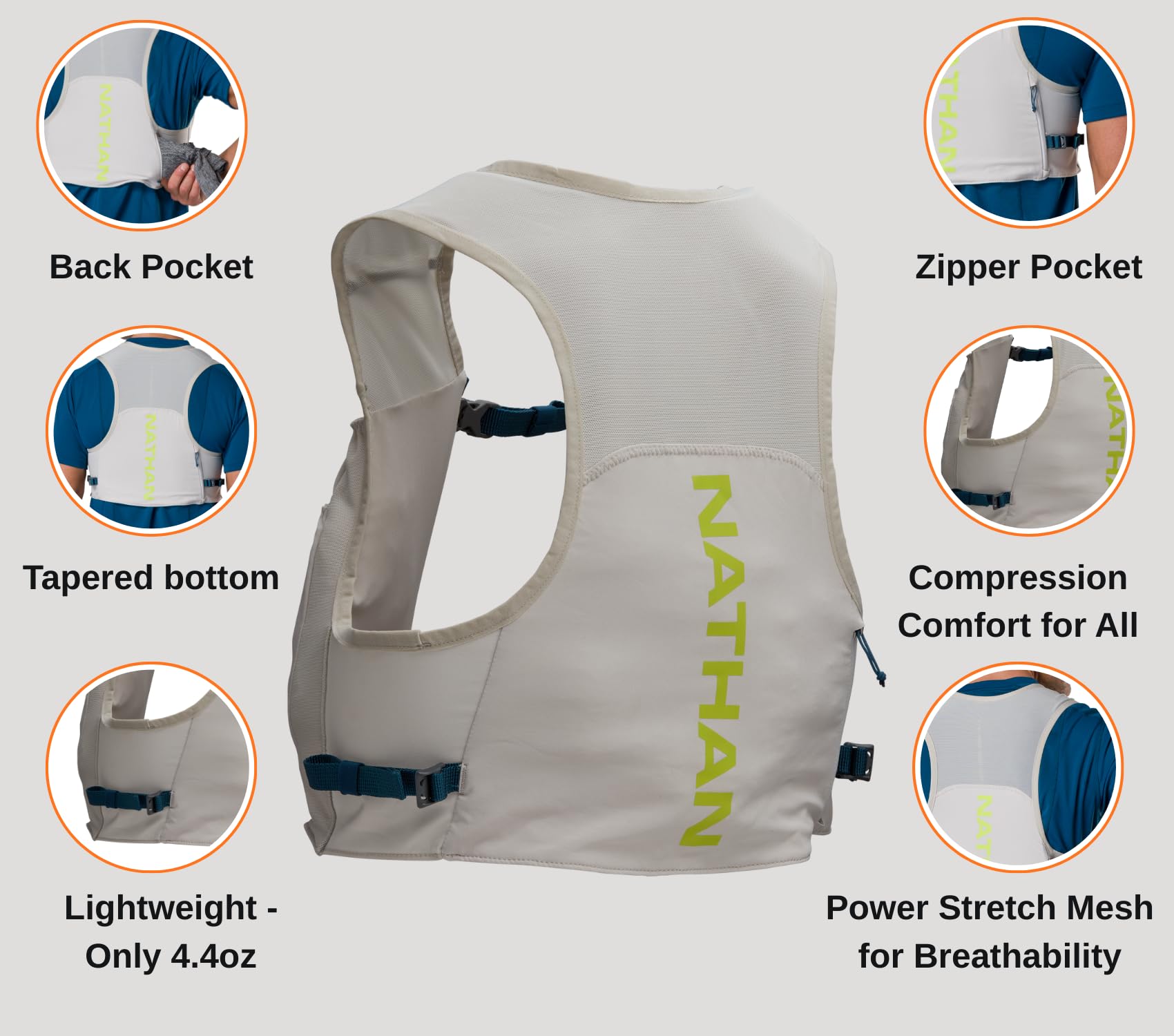 nathan-pinnacle-featherlite-1-5l-running-hydration-vest-ultra-lightweight-compre image 4