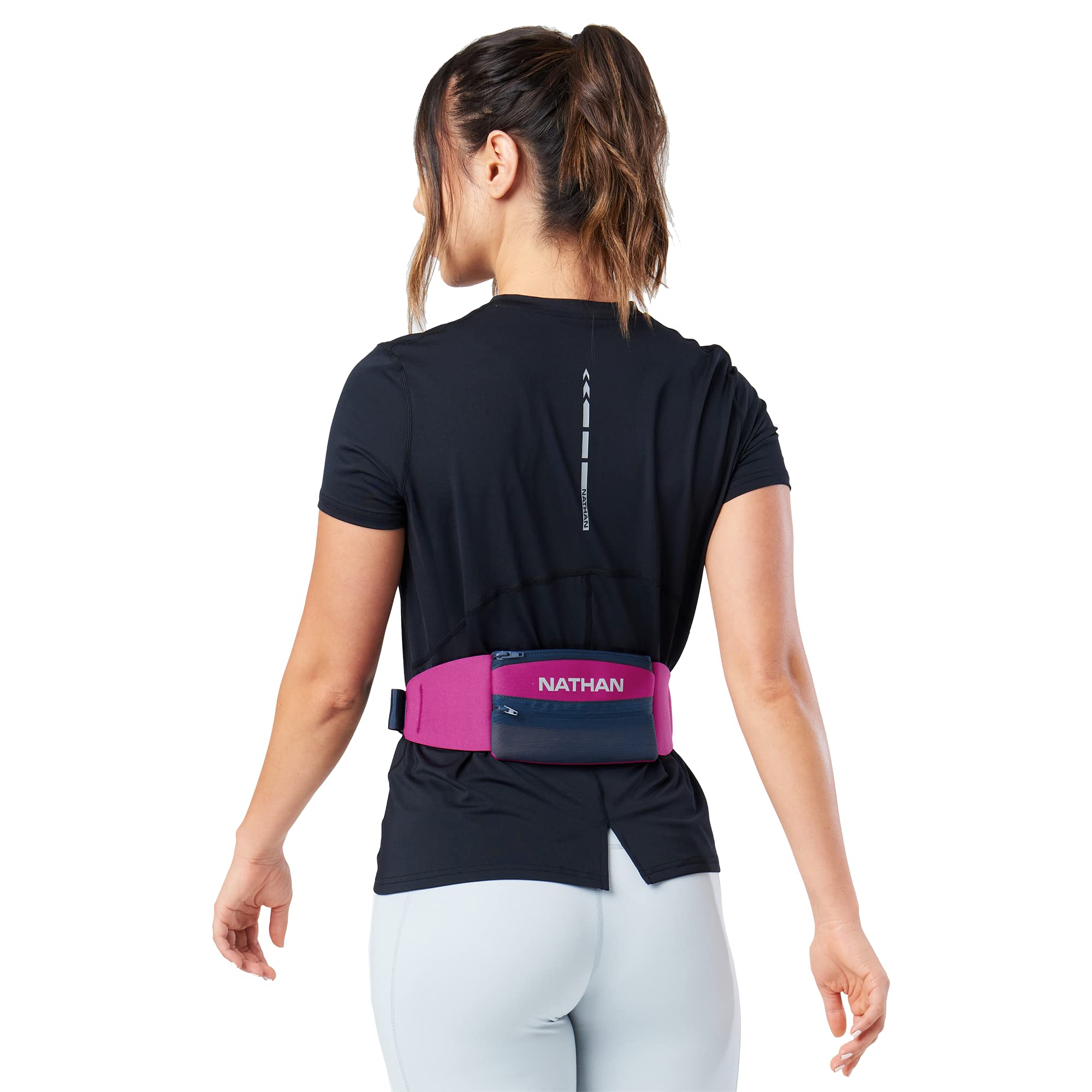 nathan-5k-belt-running-waist-belt-magenta-estate-blue-ultra-light-no-bounce-neop image 3