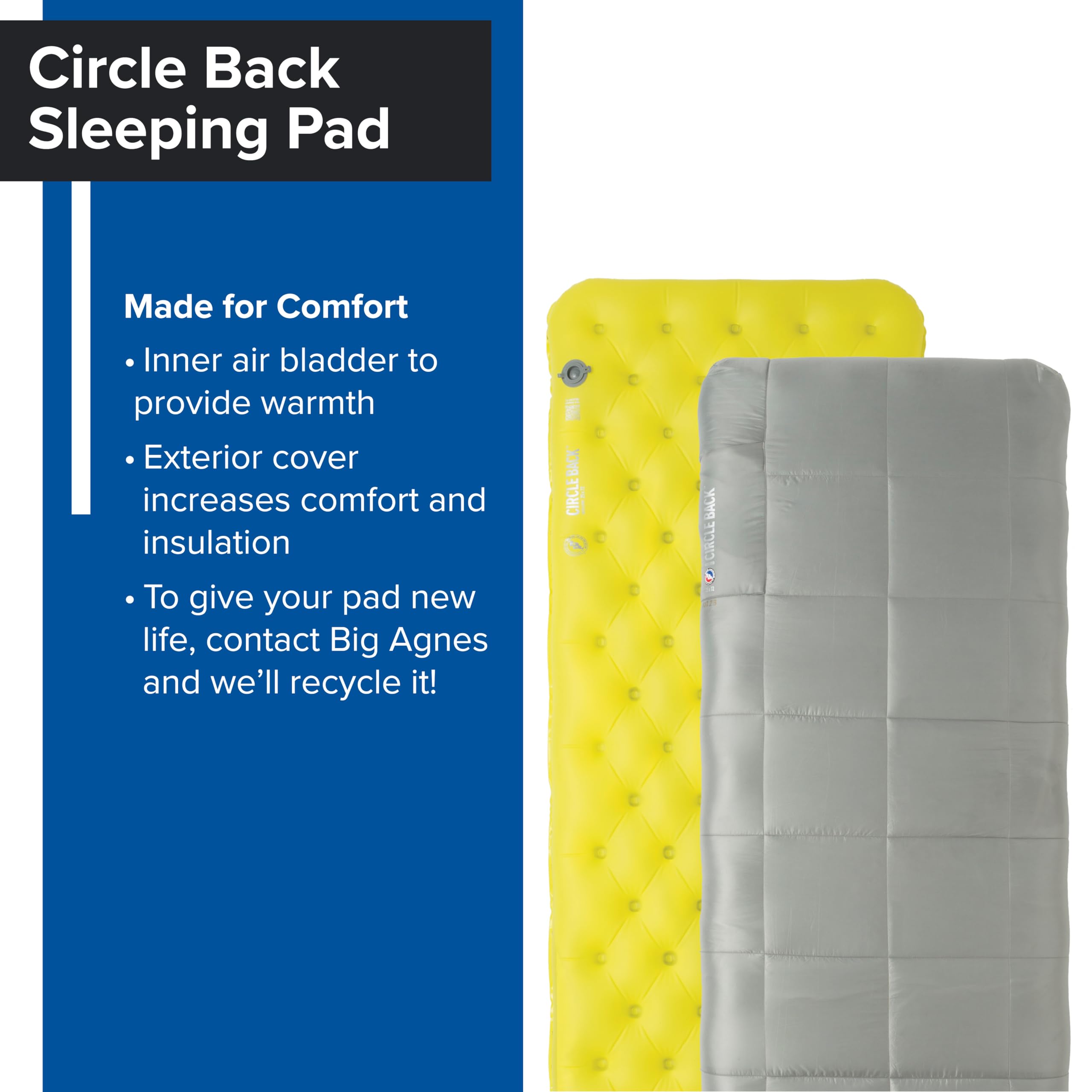 big-agnes-circle-back-insulated-sleeping-pad-3-season-air-pad-with-removable-cov image 2