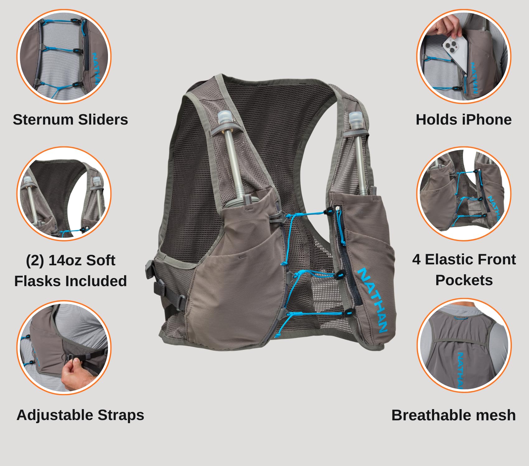 nathan-pinnacle-breeze-4l-running-hydration-vest-quick-fit-adjustment-two-14oz-h image 3