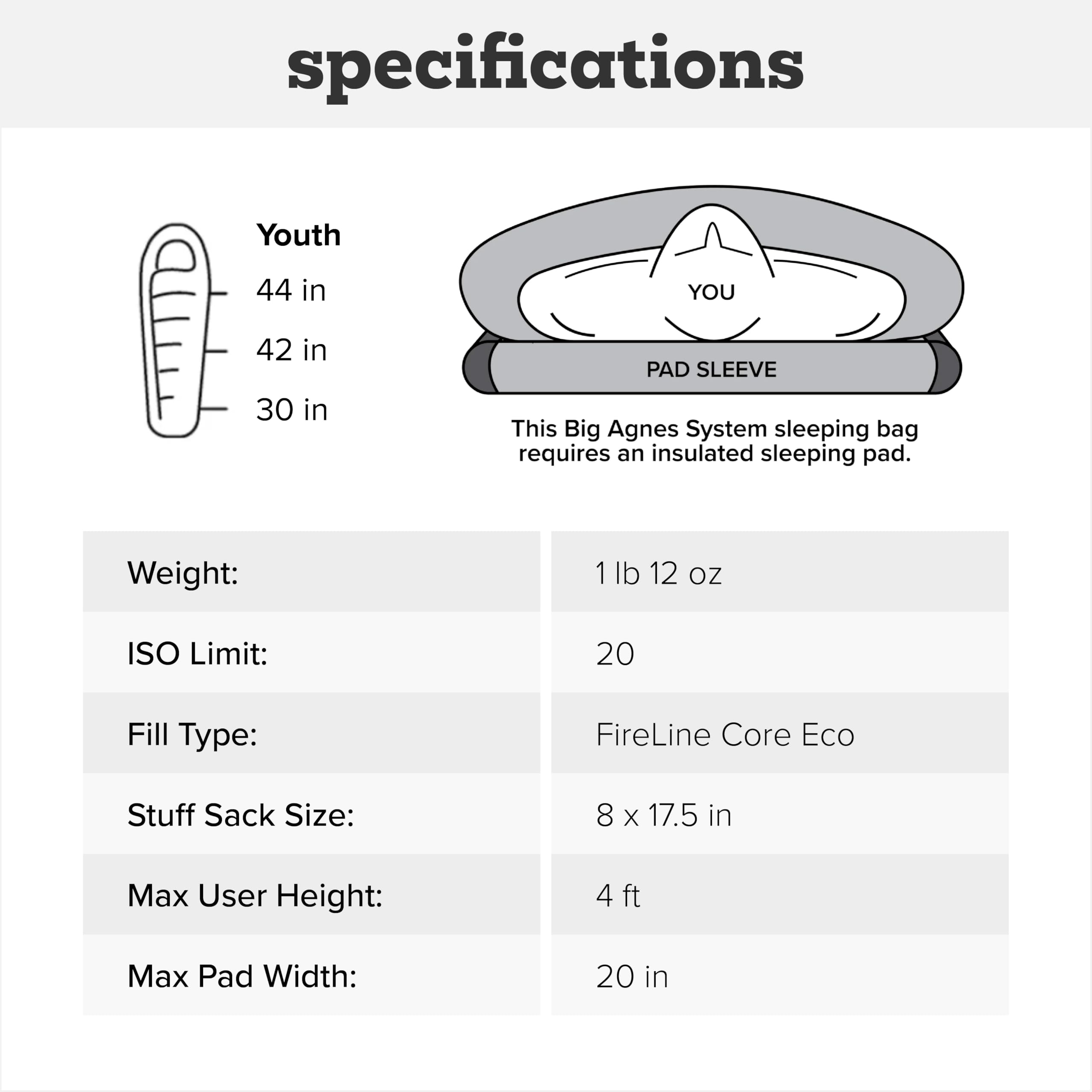 big-agnes-little-red-20-f-kids-youth-sleeping-bag image 7