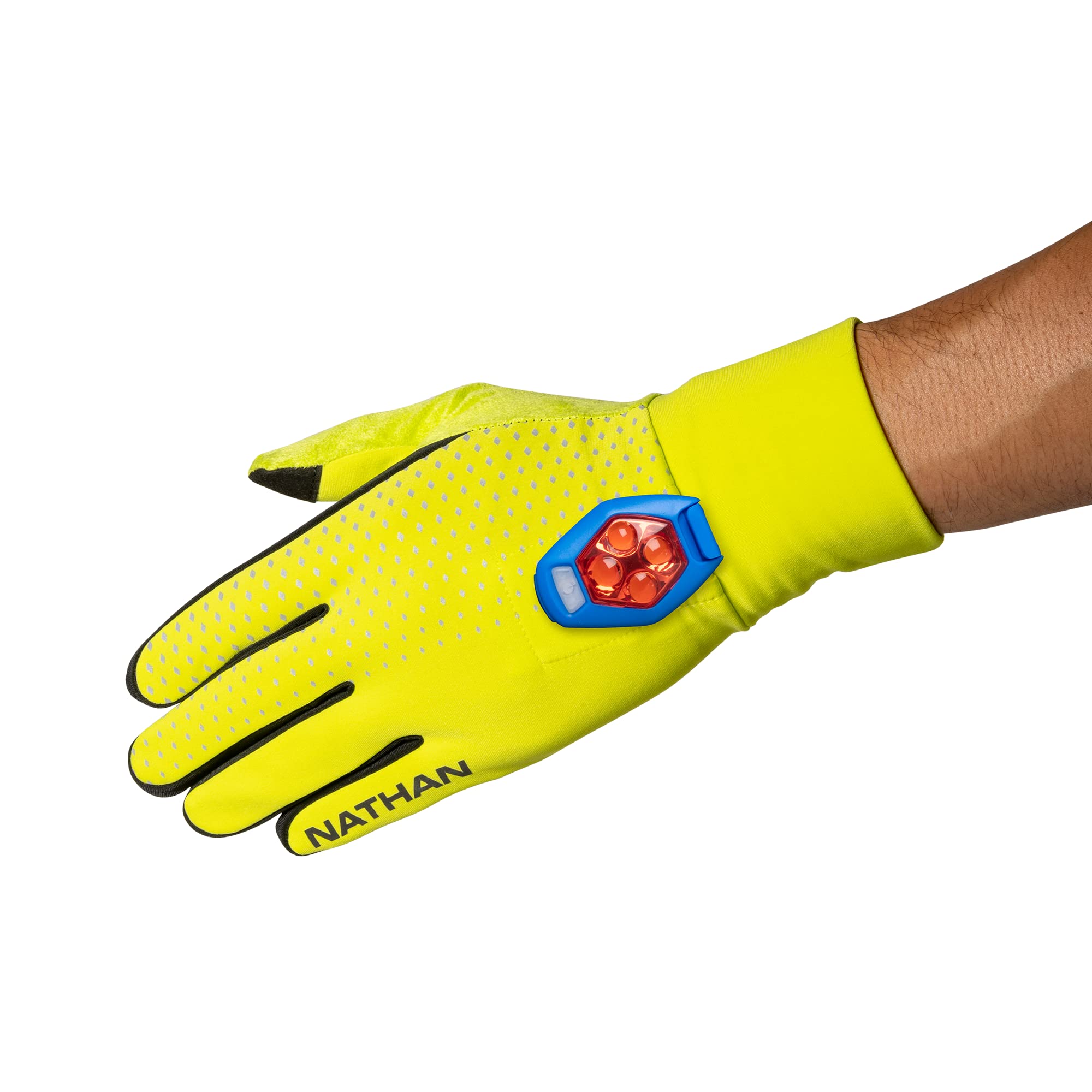 nathan-reflective-running-gloves-with-touchscreen-fingers-and-strobe-light-pocke image 5