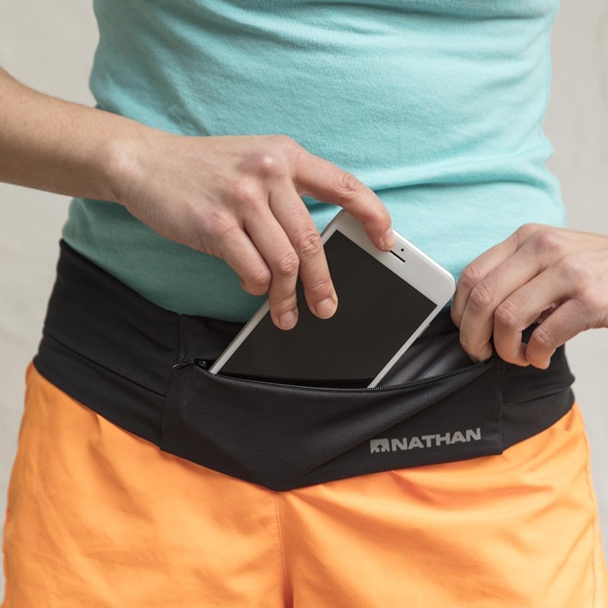 nathan-zipster-bounce-free-running-belt-waist-pack-for-men-and-women-2-zippered- image 5