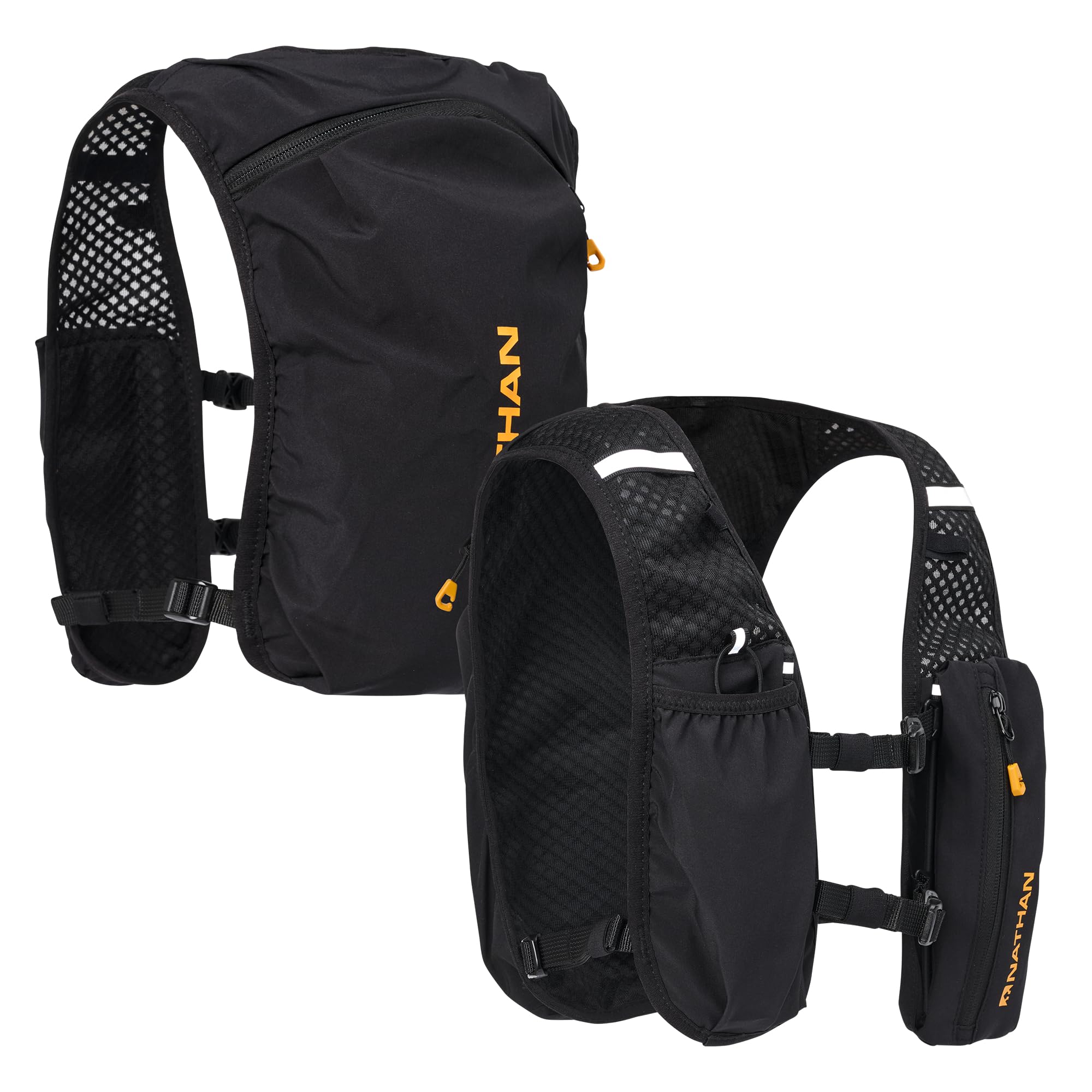 nathan-running-hydration-vest-osfm-black-bladder-compatible-reflective image 1